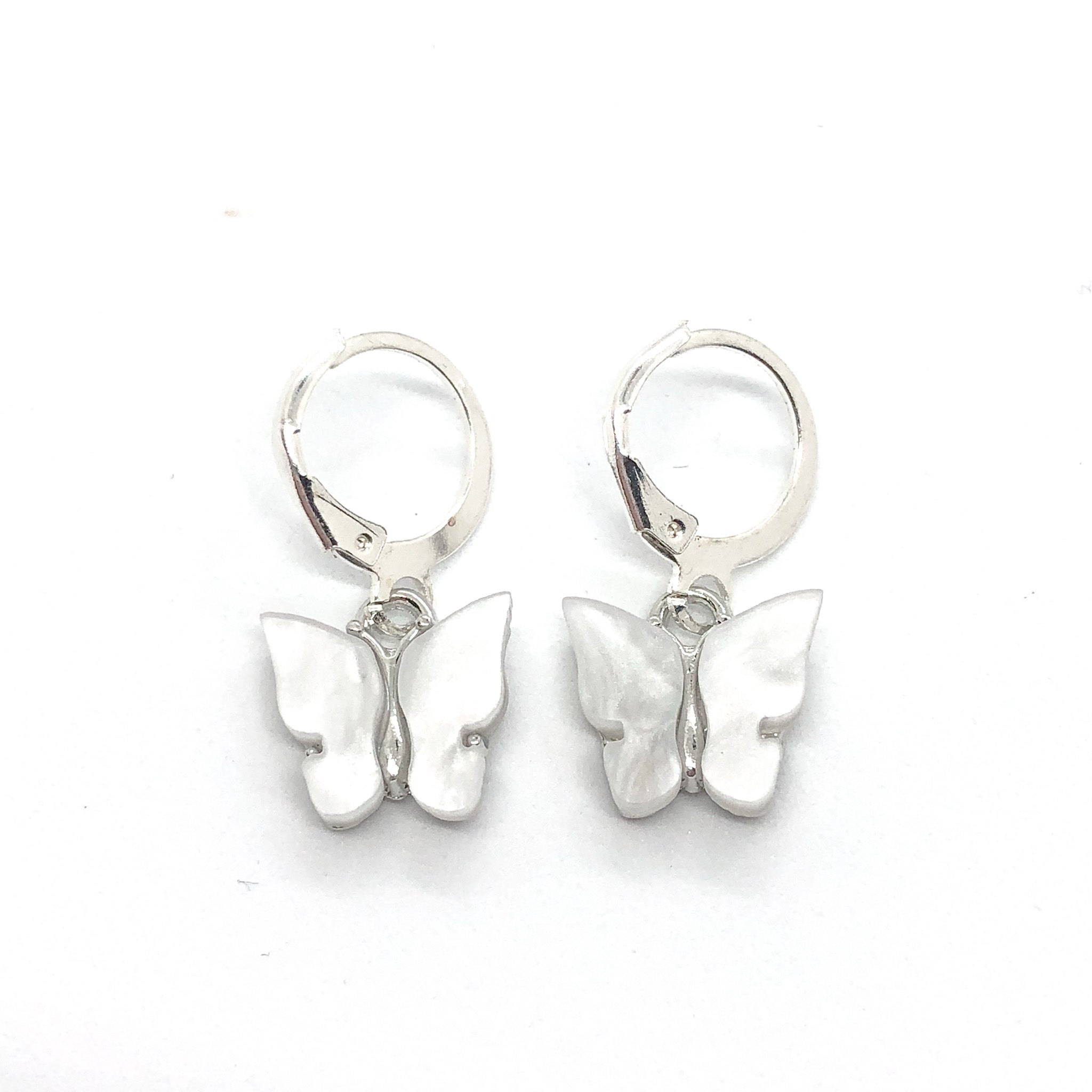 Jelly Butterfly Earrings Silver