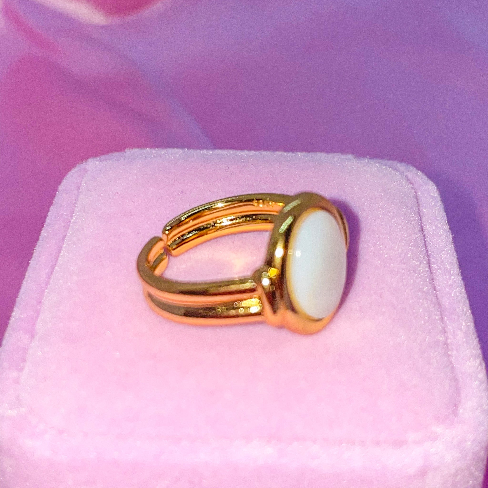 925 Milky Stone Ring