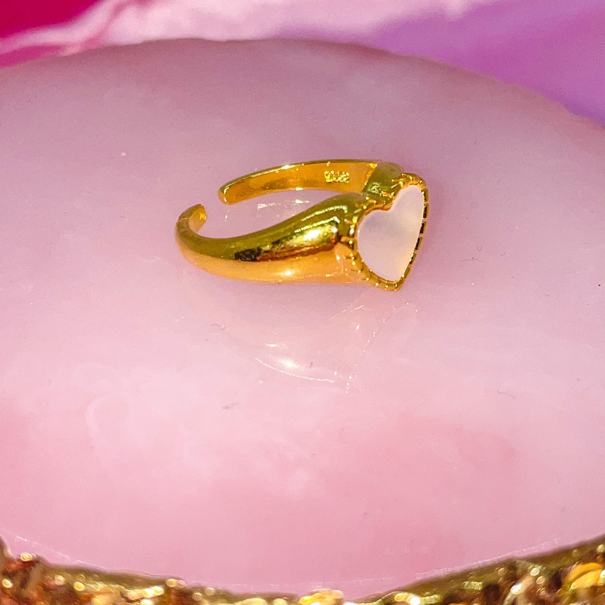 925 Milky Love Ring