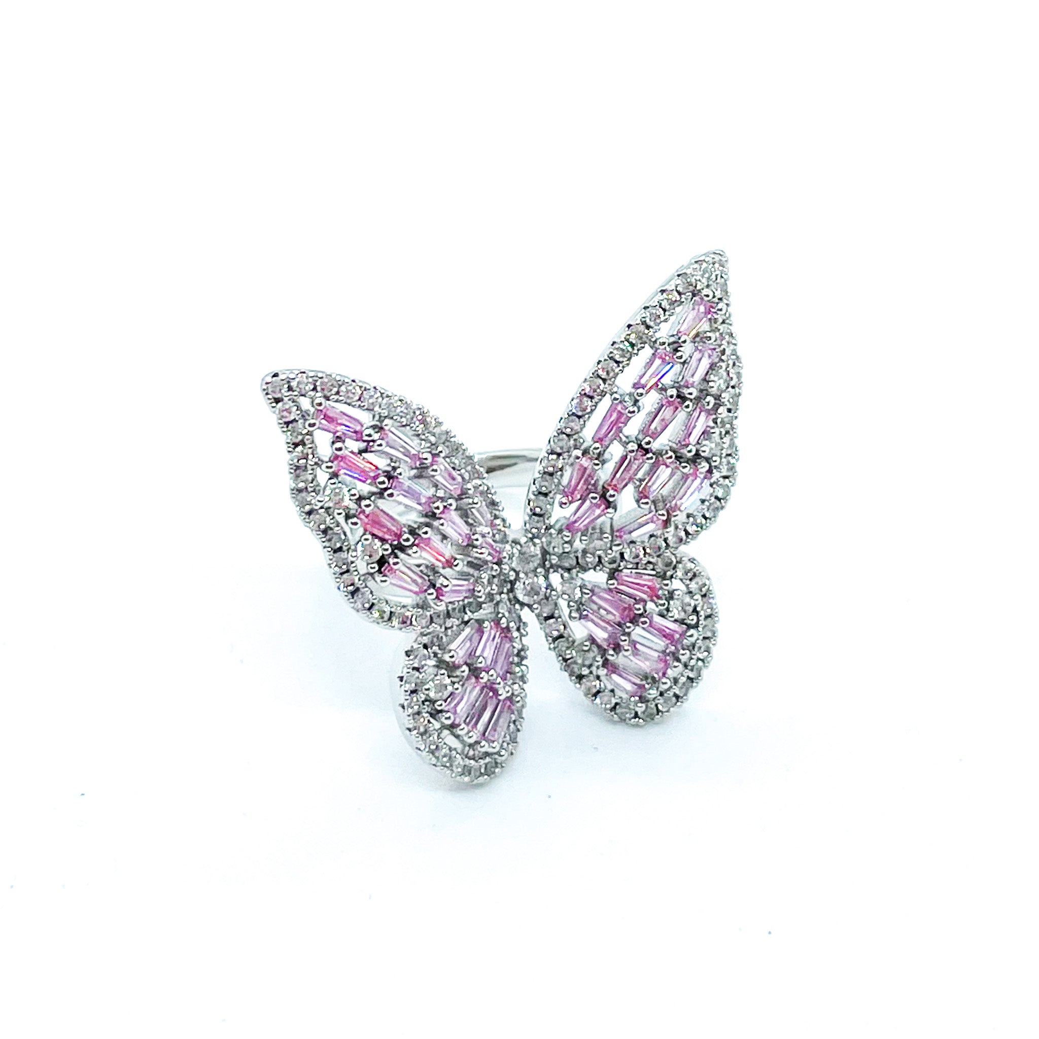 Tiny Butterfly Iced Out Ring