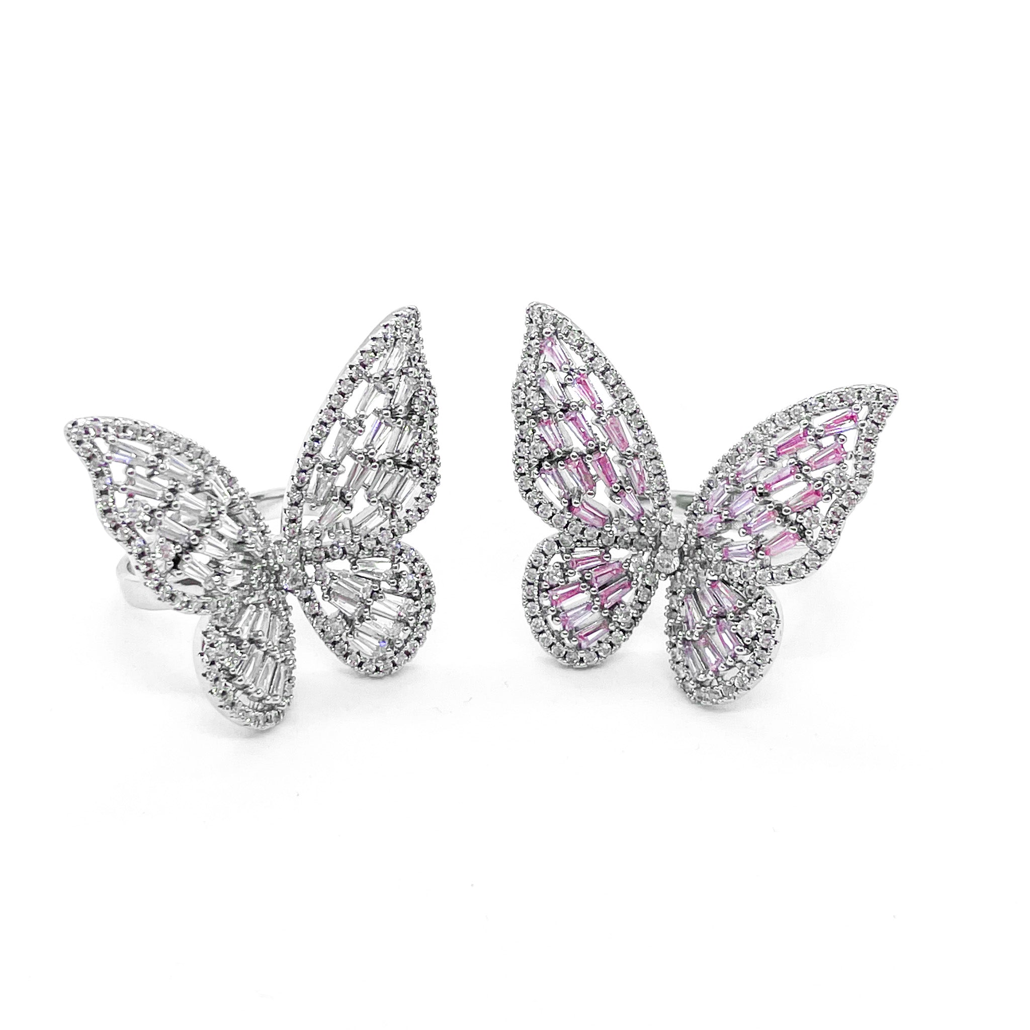 Tiny Butterfly Iced Out Ring