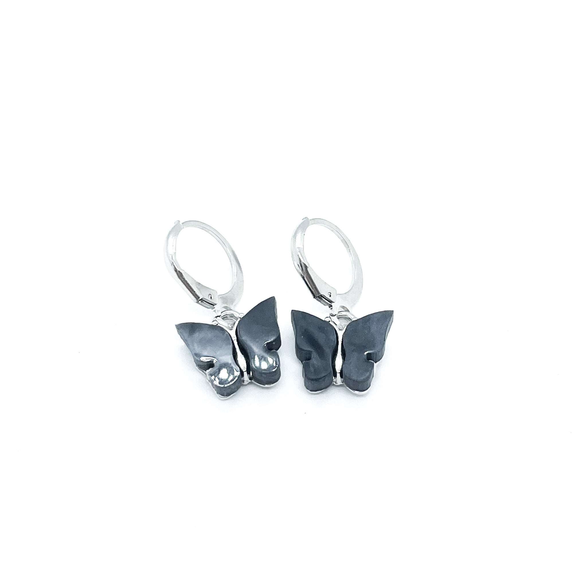 Jelly Butterfly Earrings Silver