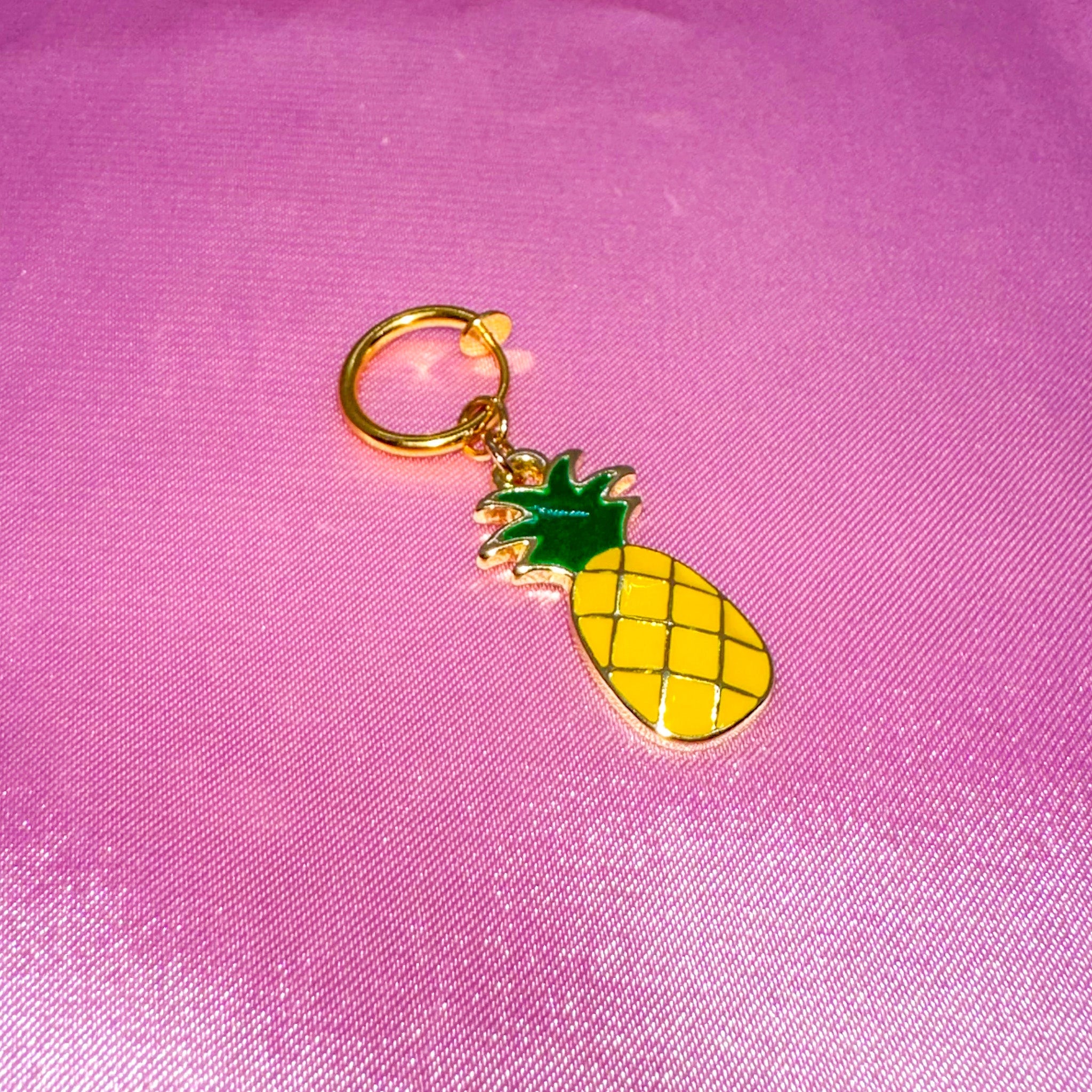 Fake Belly Piercing Pineapple