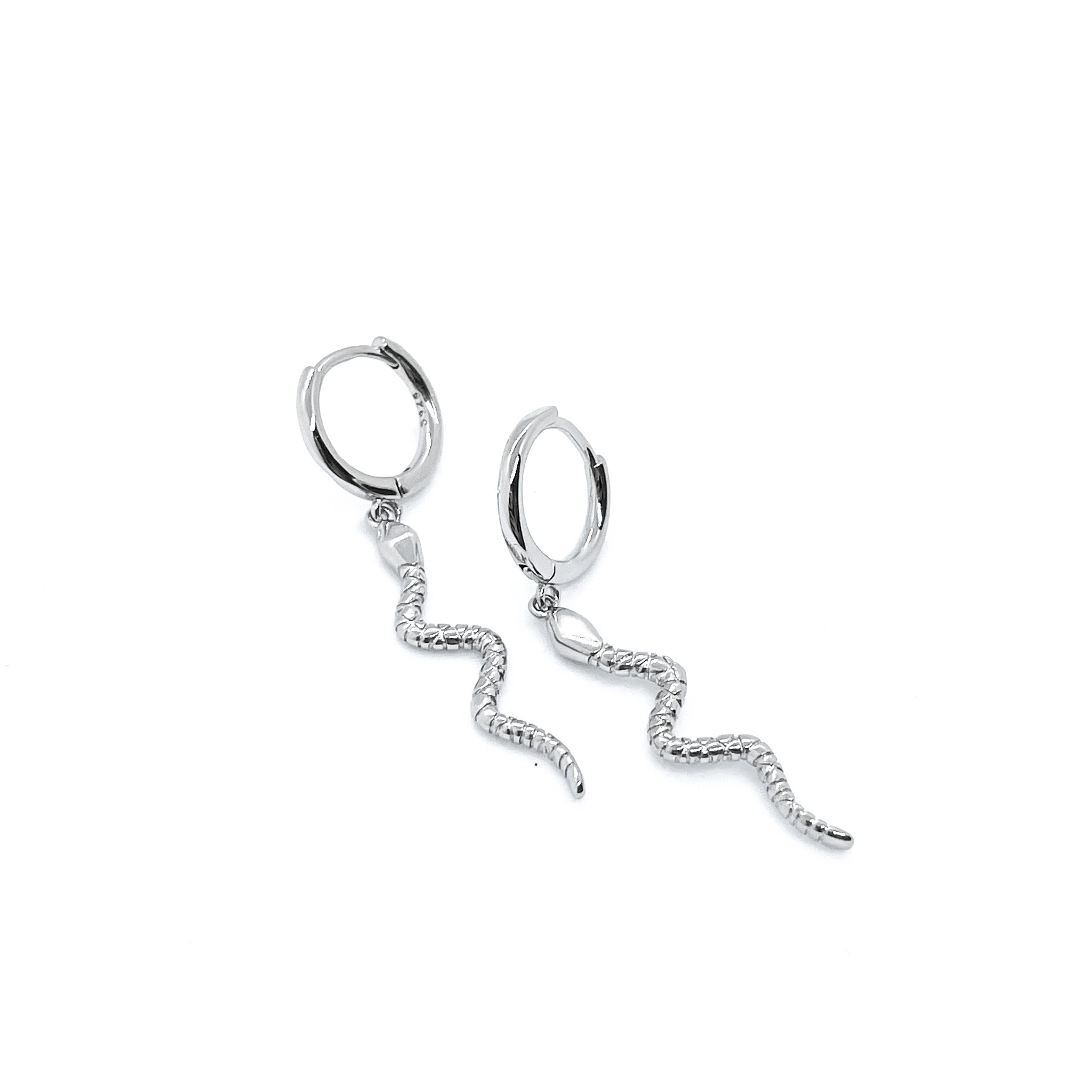 925 Tiny Snake Earrings