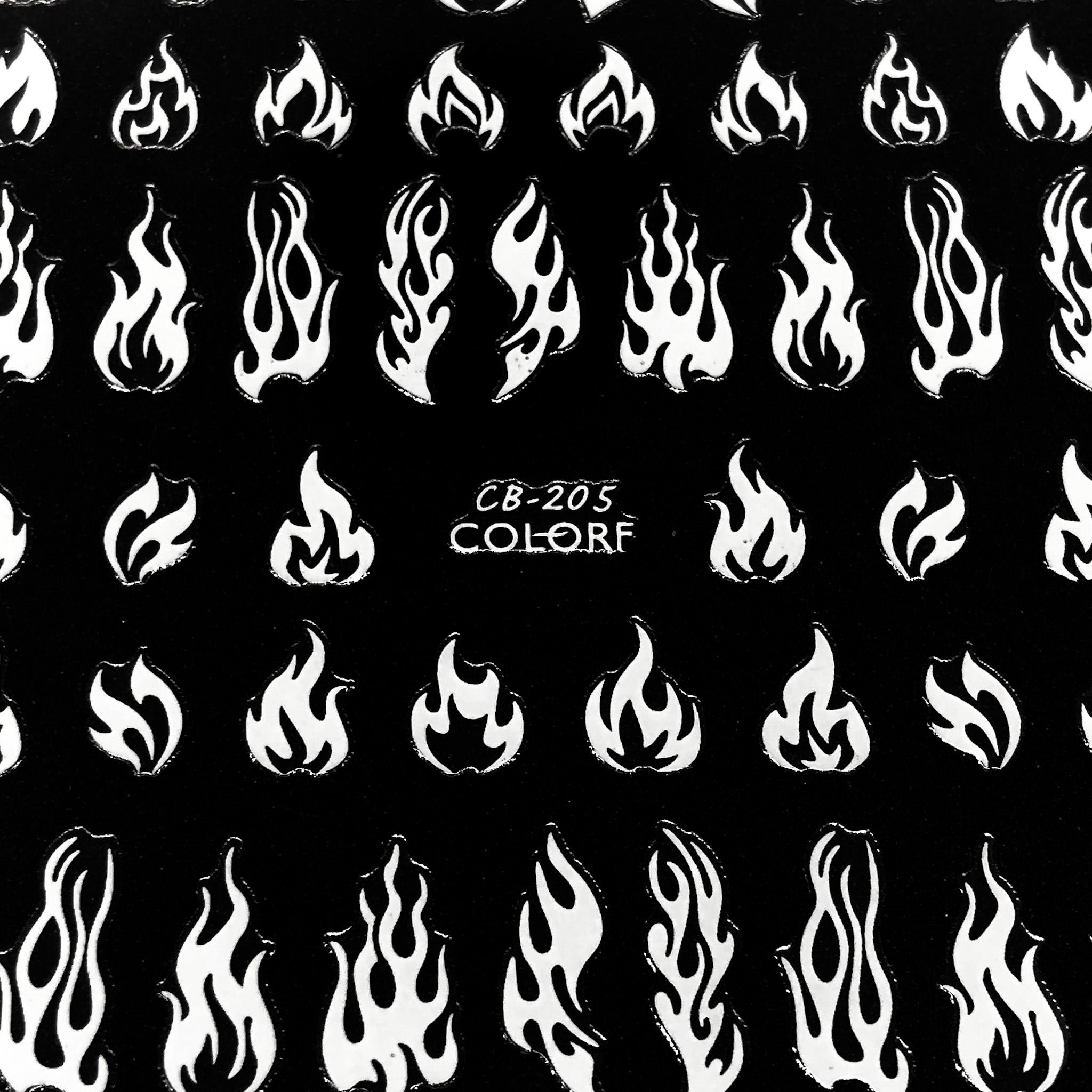 Flame Nailsticker White