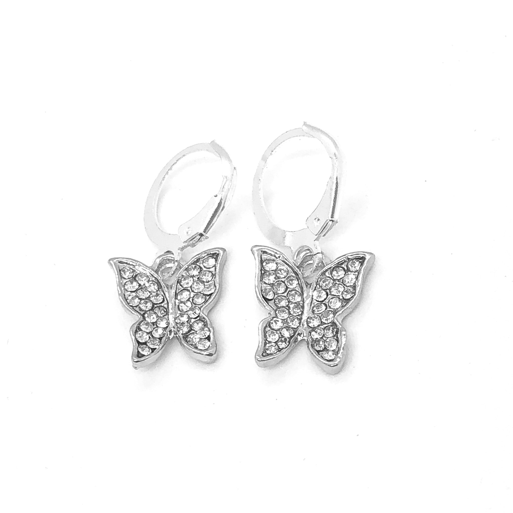 Butterfly Iced Out Earrings