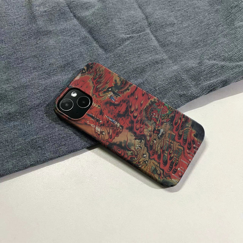 Red Ukiyo-e iPhone Case