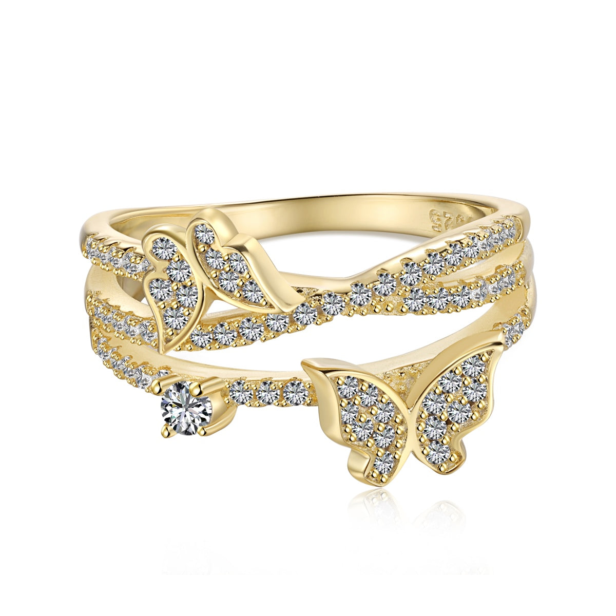 Privé Double Butterfly Ring