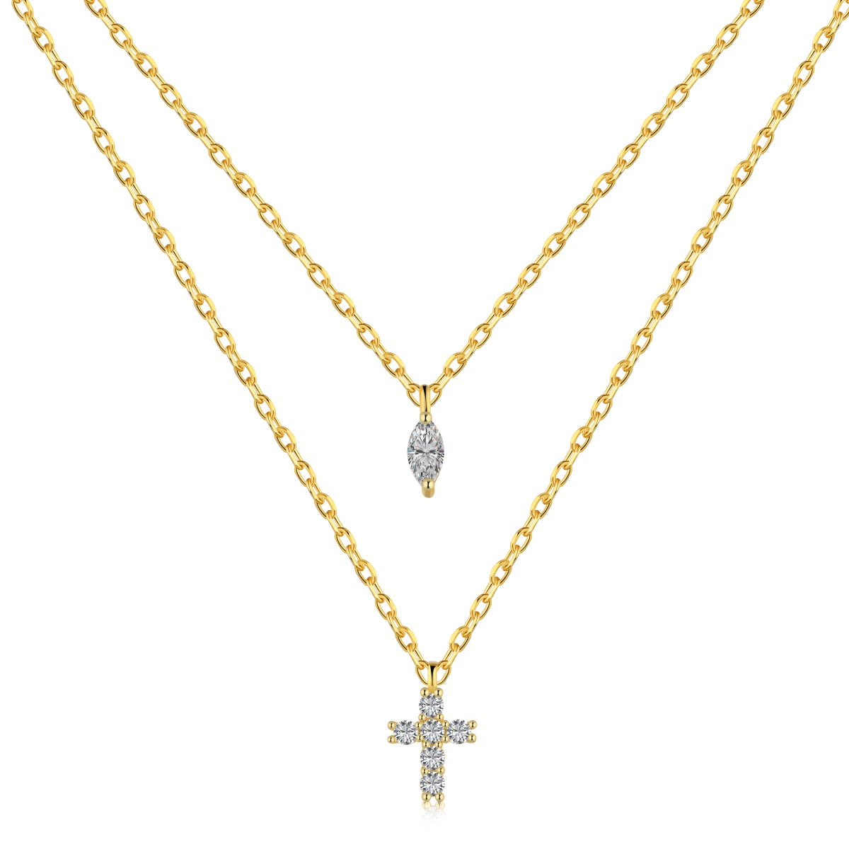 Privé Duo Cross Necklace