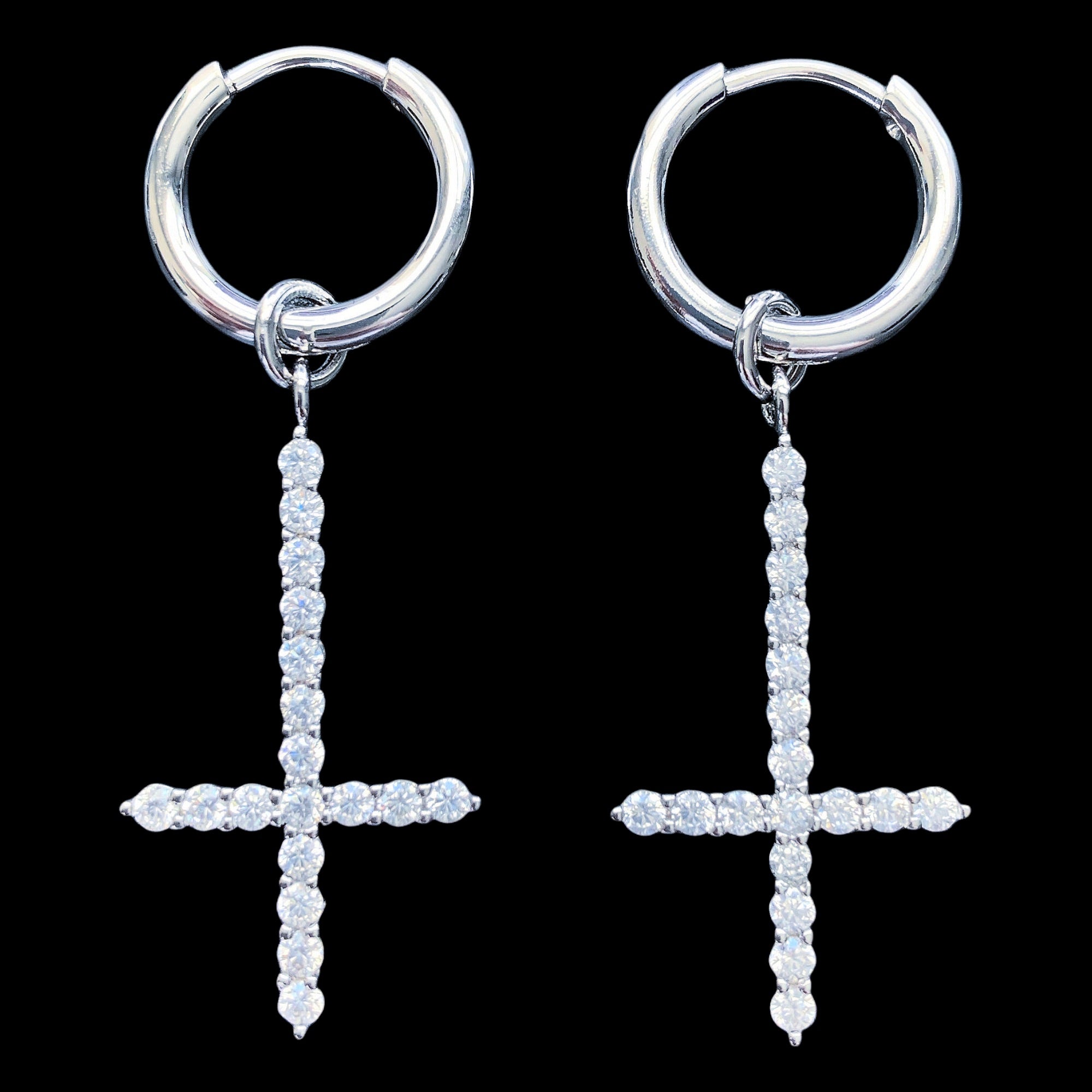 White 'Cross' Earring