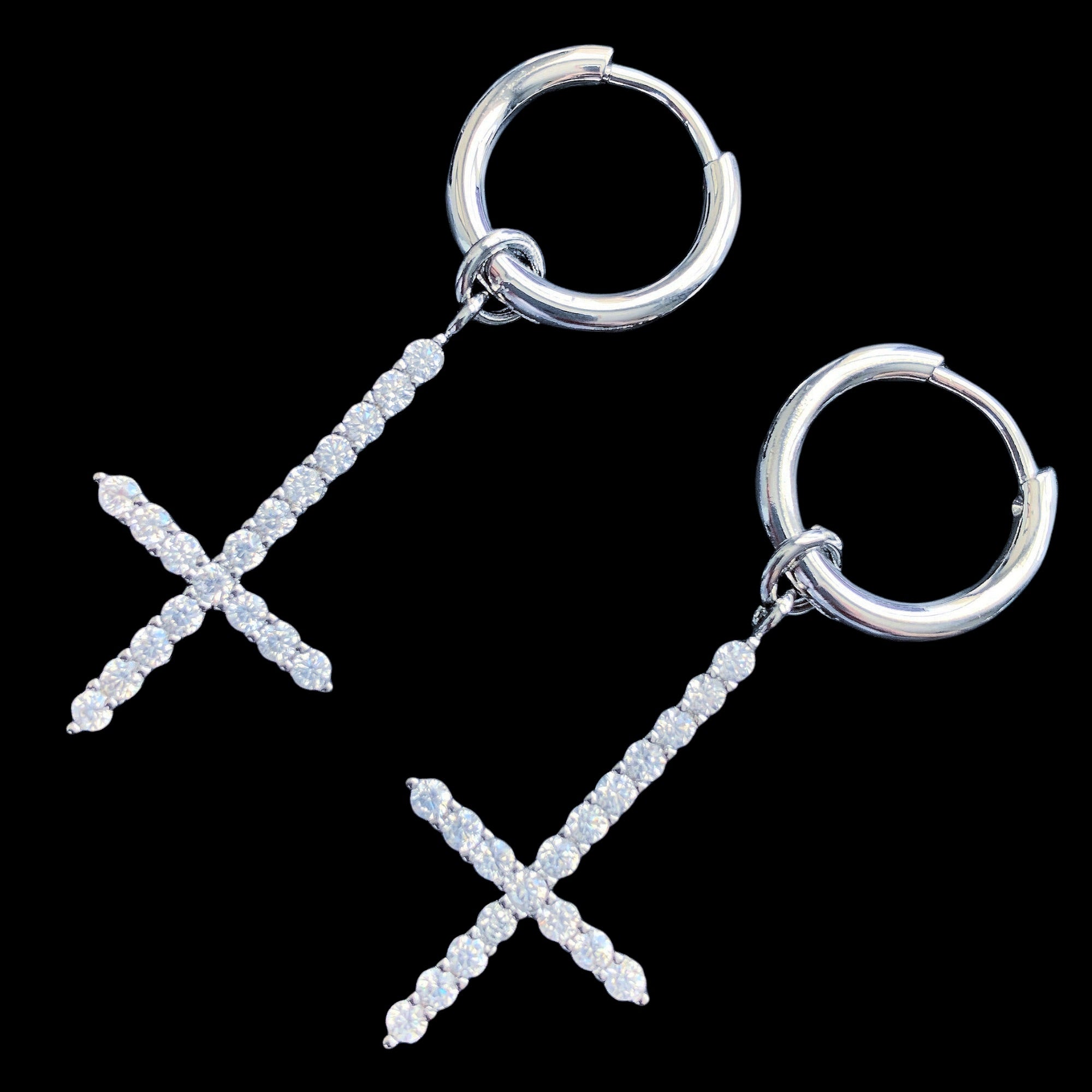 White 'Cross' Earring