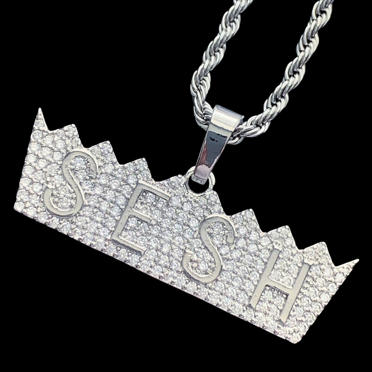 Iced Out 'SESH Crown' Necklace