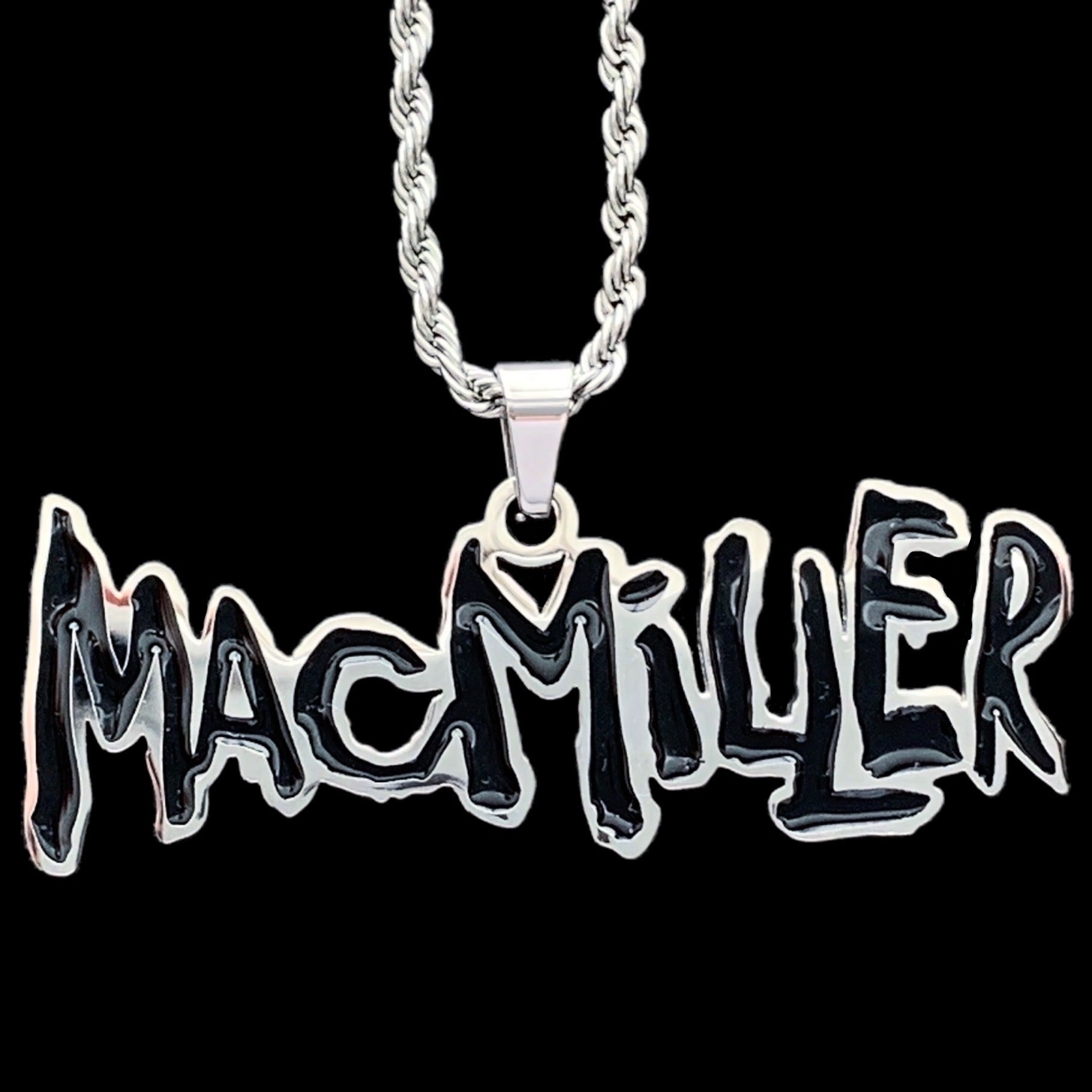 Black 'Mac Miller' Necklace