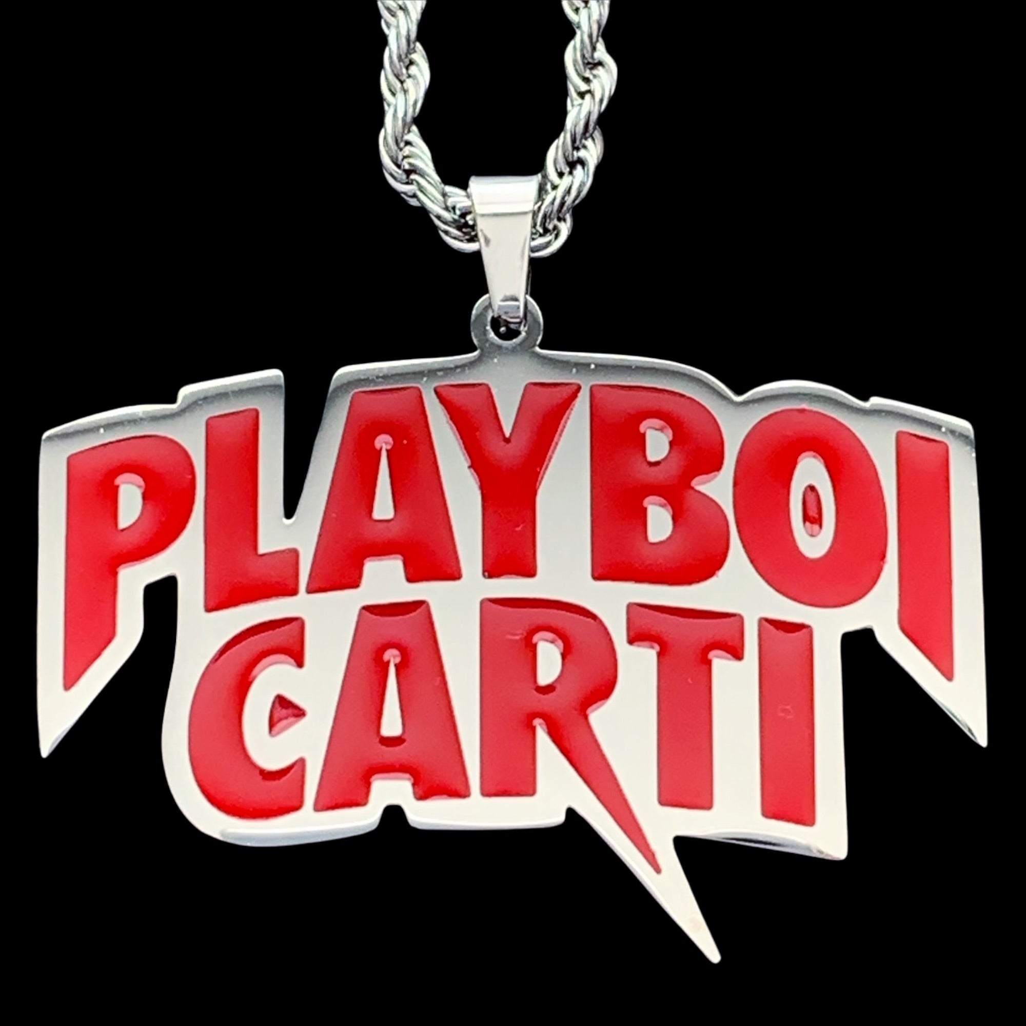 Red 'Playboi Carti' Necklace