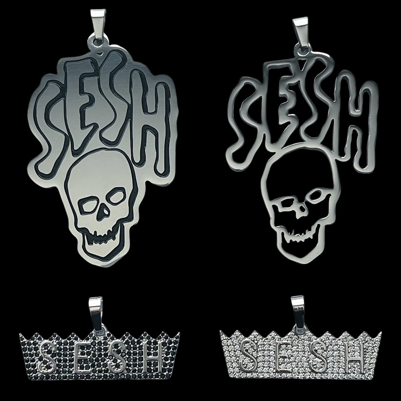 Iced Out 'SESH Crown' Necklace