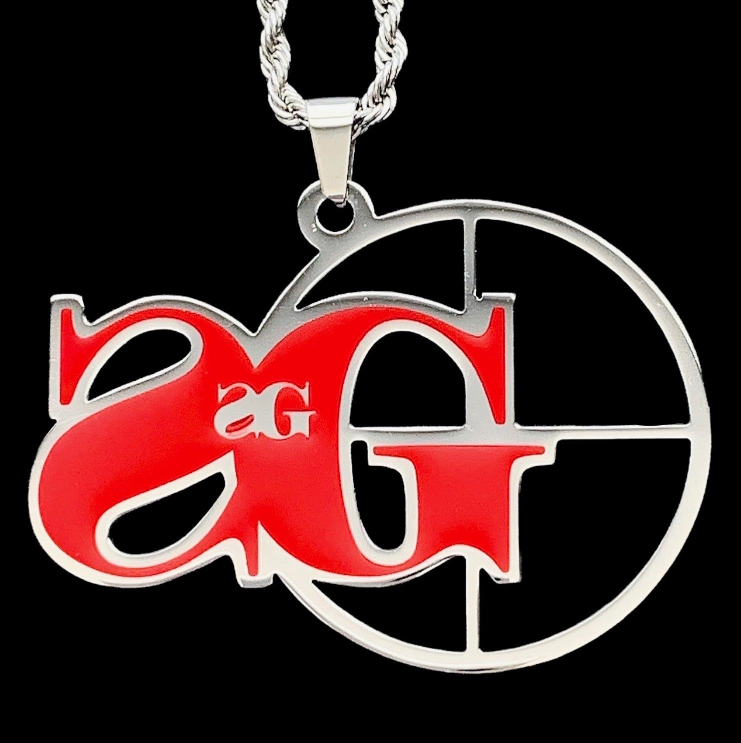 Red 'SG' Necklace