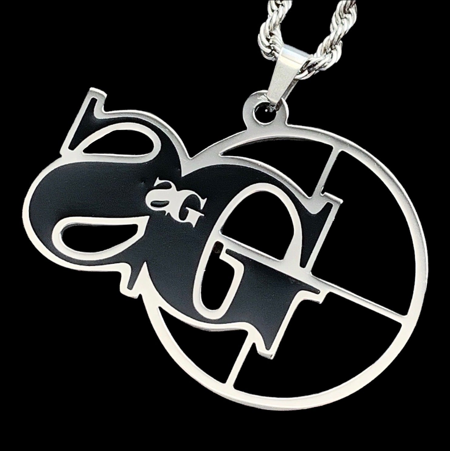 Black 'SG' Necklace