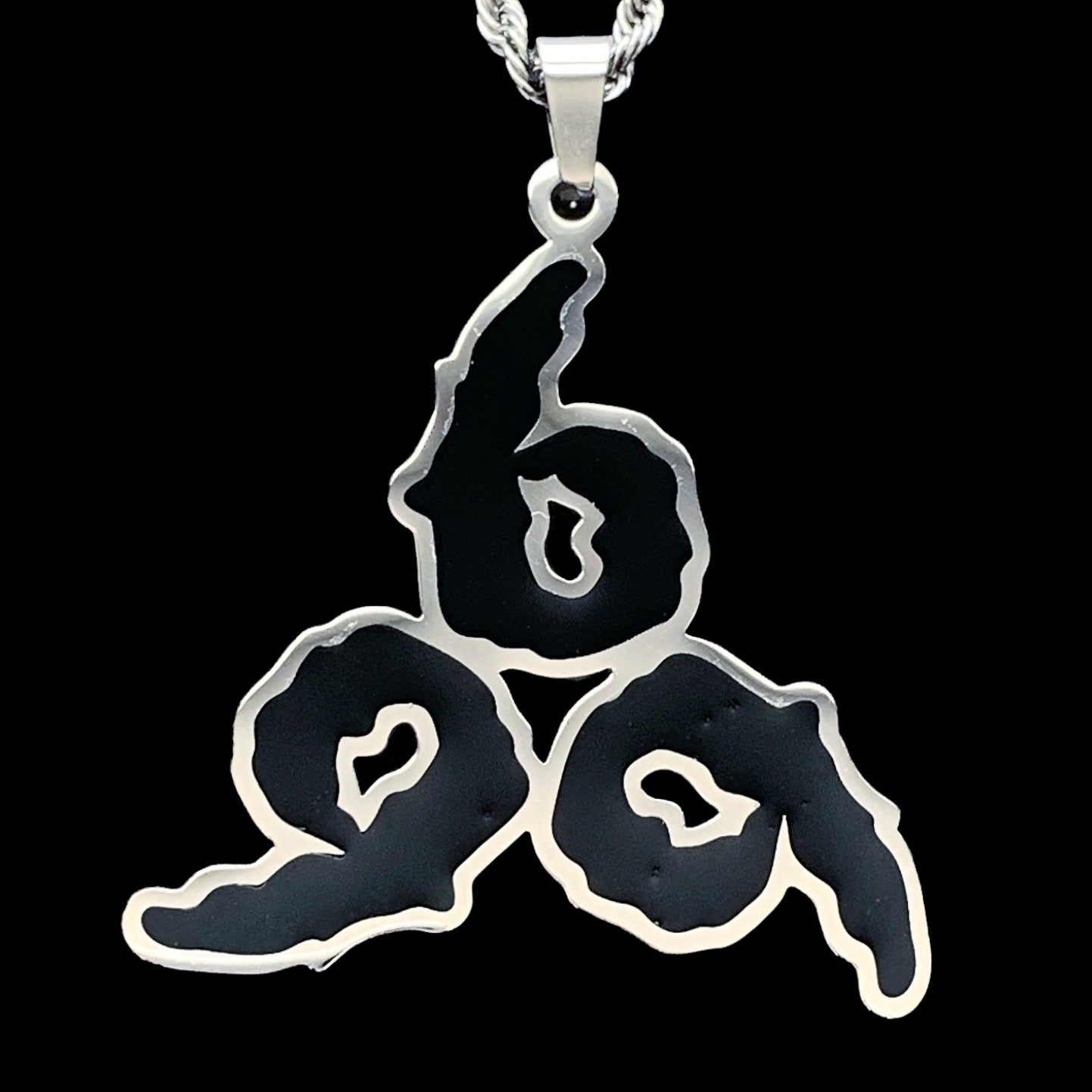 Black '9 Club' Necklace