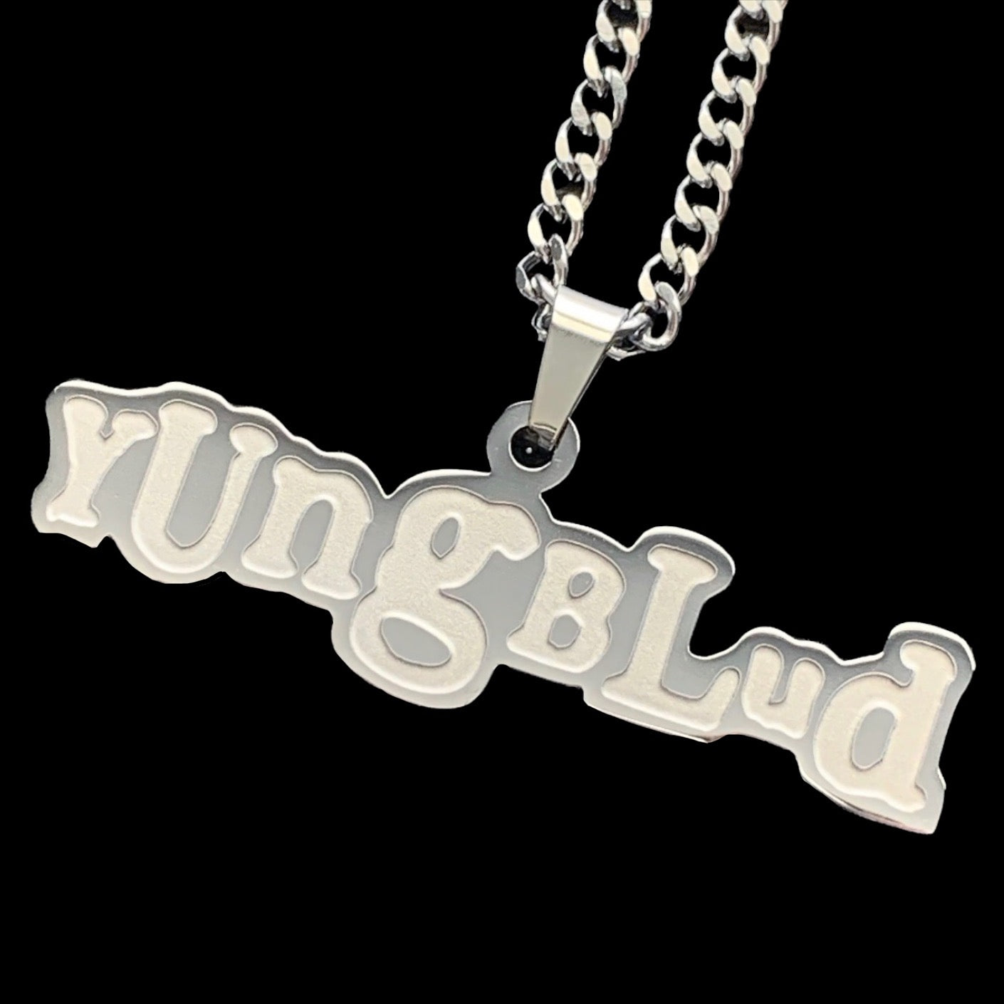 Etched 'yUngbLud' Necklace