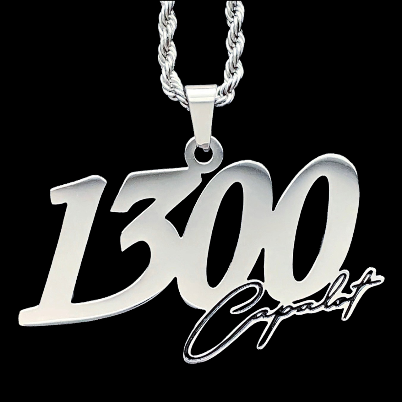 Black '1300' Necklace