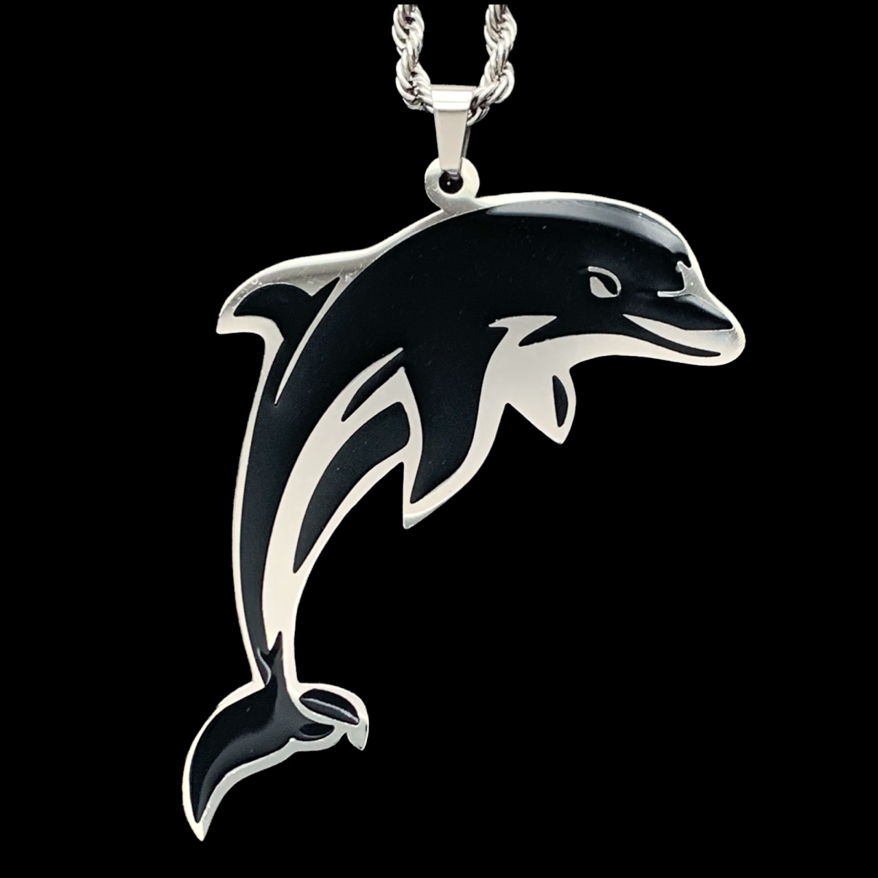 Black 'Dolphin' Necklace