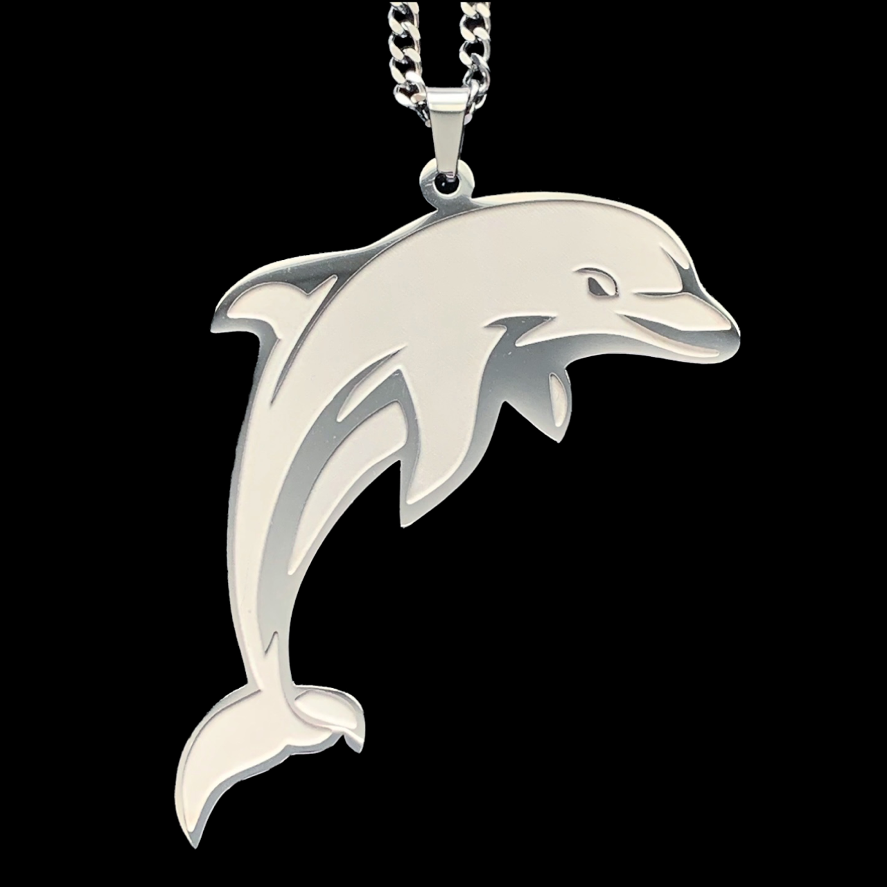 Etched 'Dolphin' Necklace