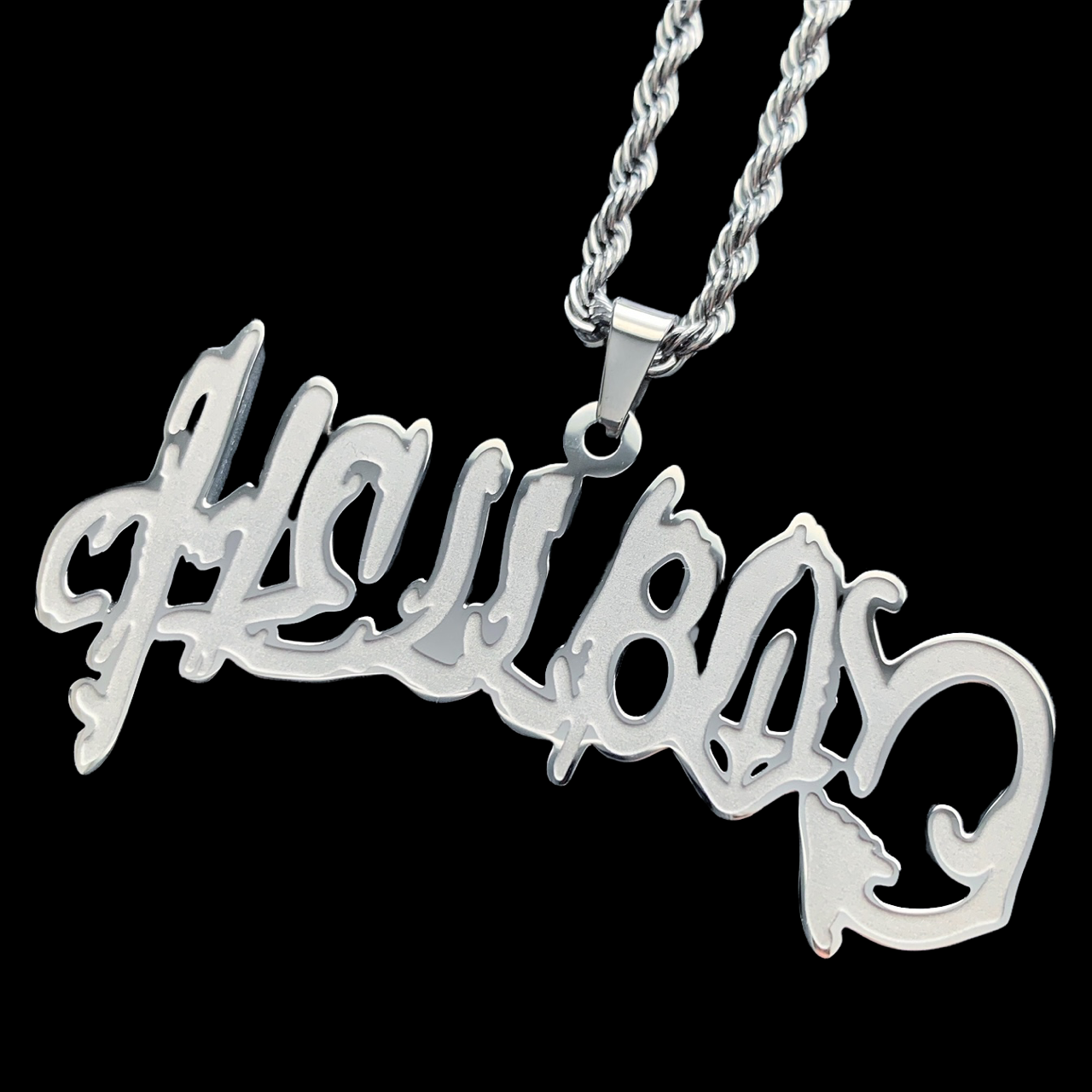 Etched 'Hellboy' Necklace