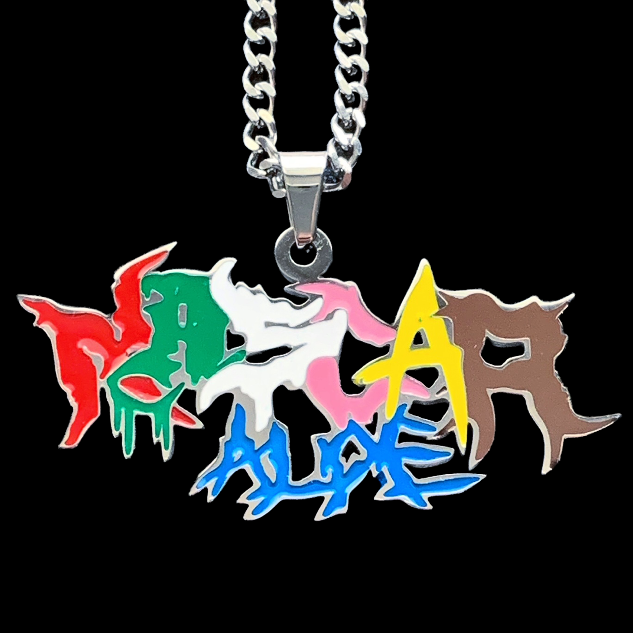 Multicolor 'NASCAR ALOE' Necklace