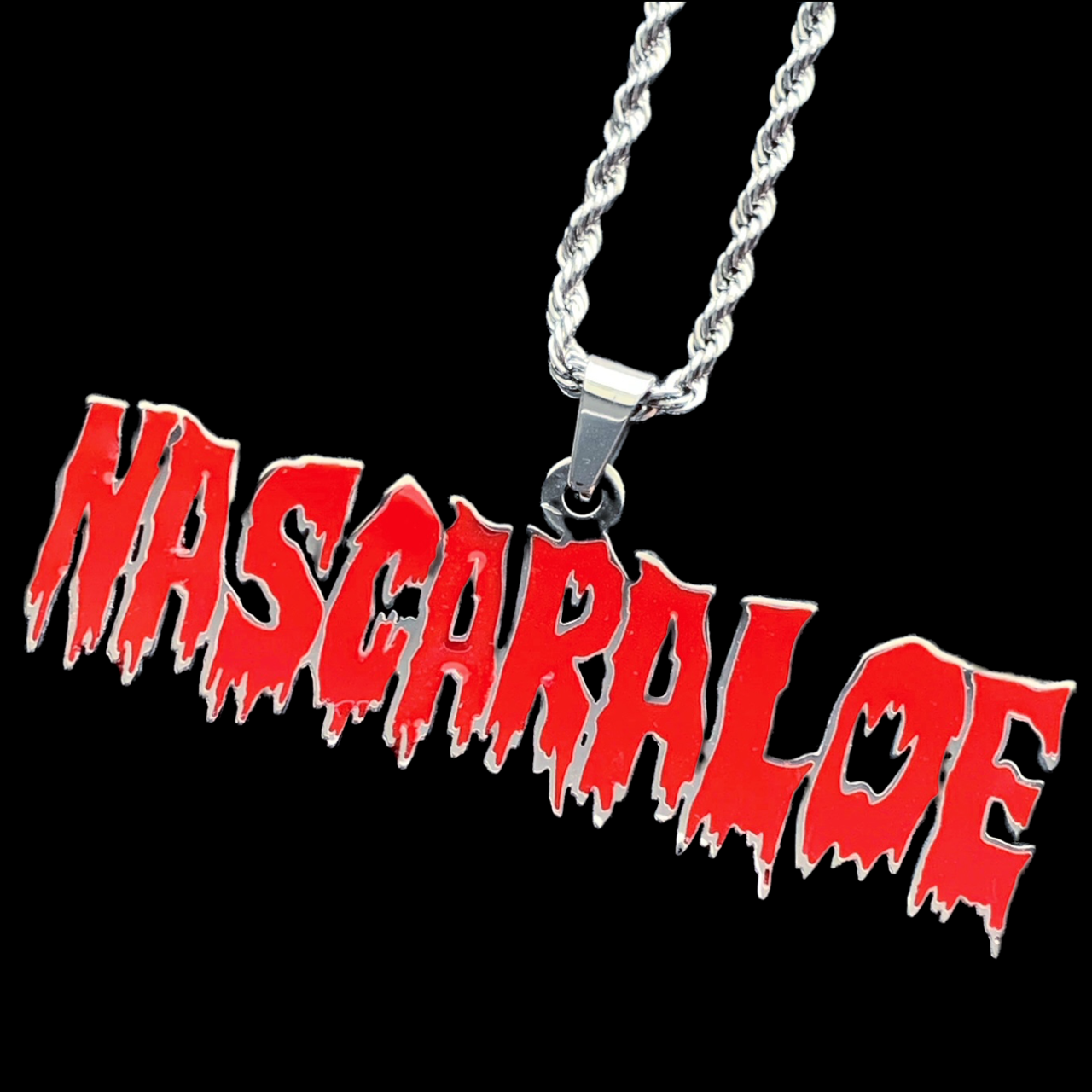 Red 'Nascar Aloe' Necklace