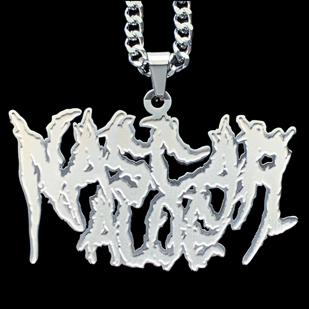 Etched 'NASCAR ALOE' Necklace