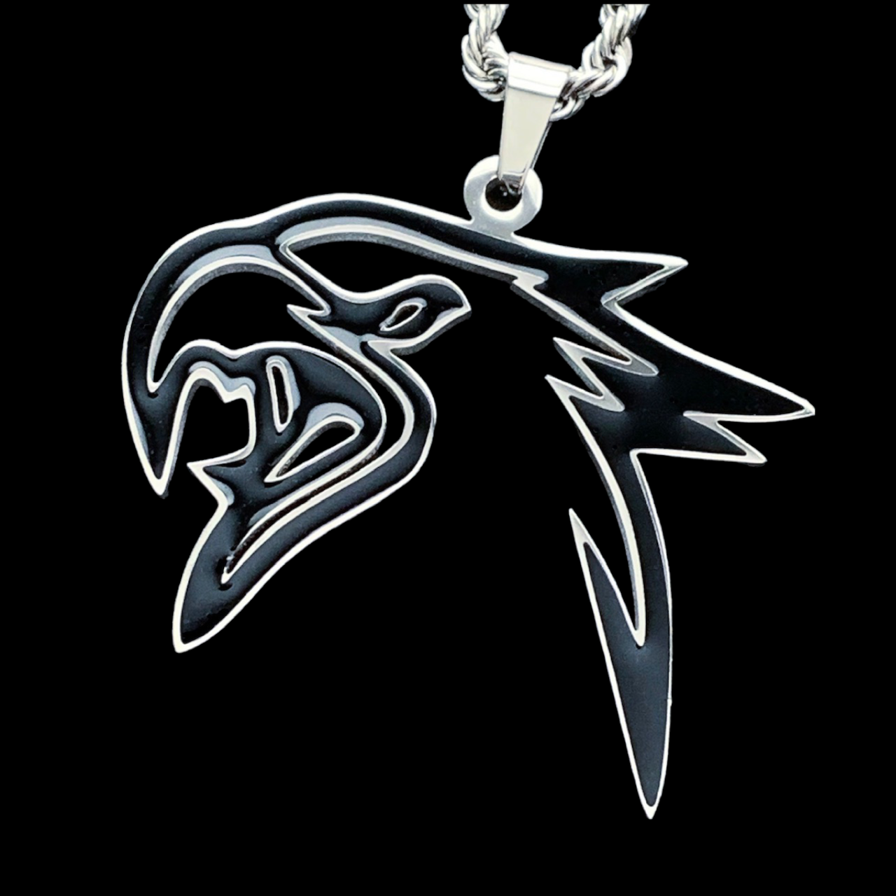 Black 'Trackhawk' Necklace