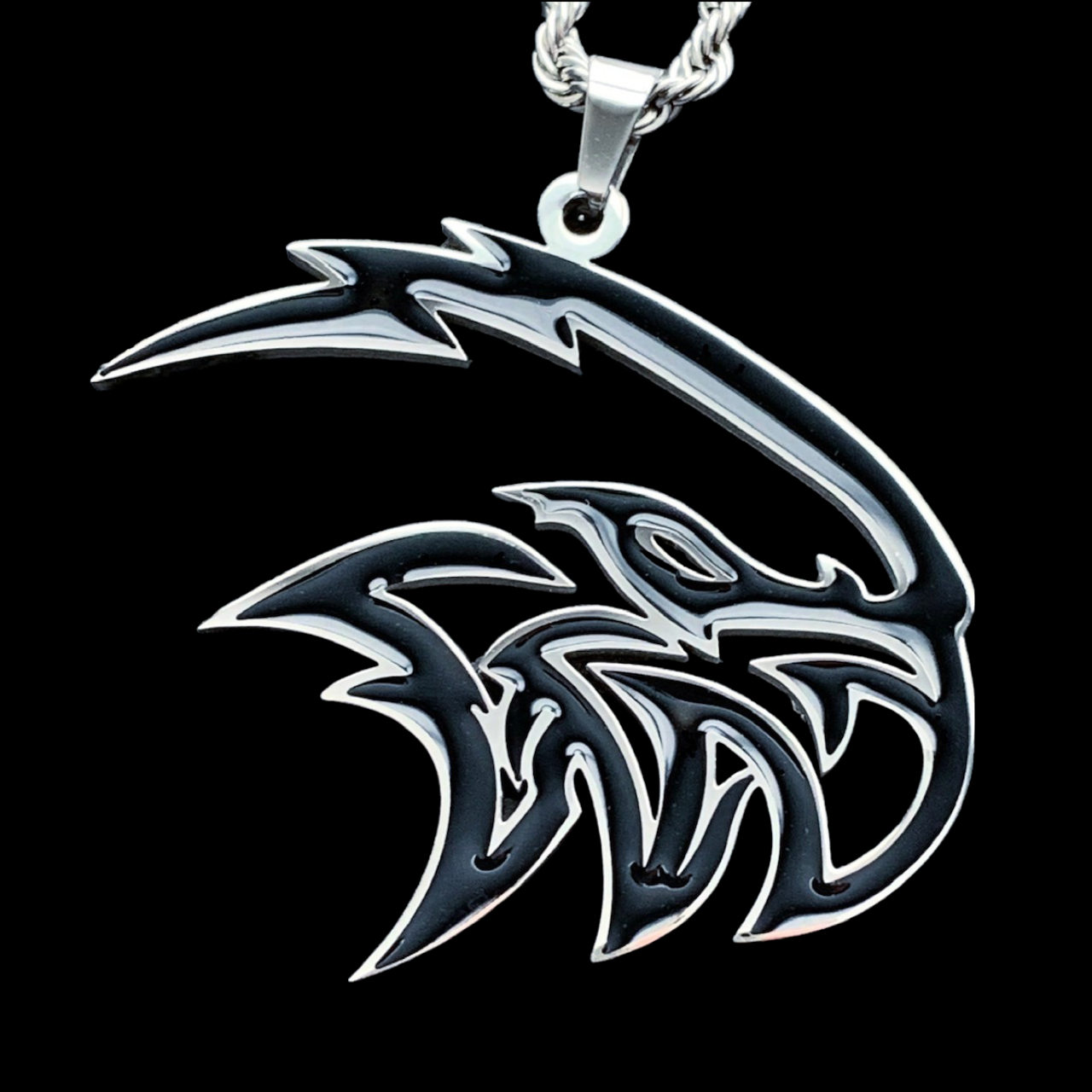 Black 'Trackhawk' Necklace