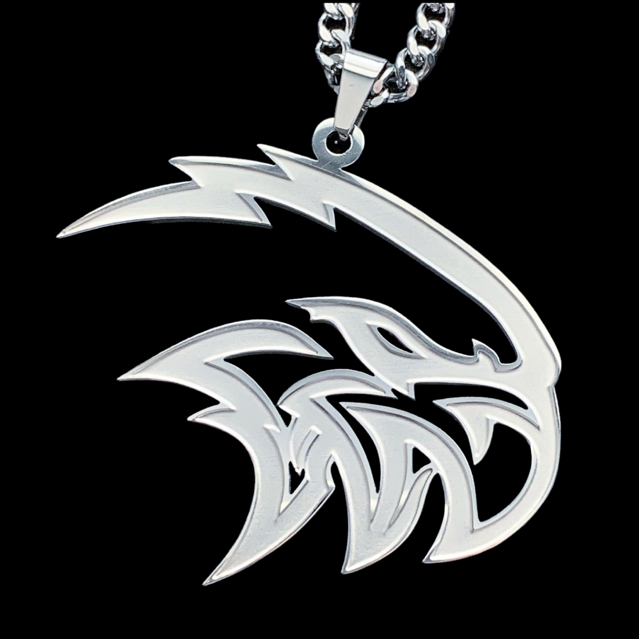 Etched 'Trackhawk' Necklace