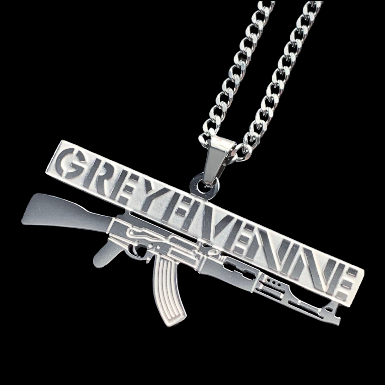 Etched 'AK' Necklace