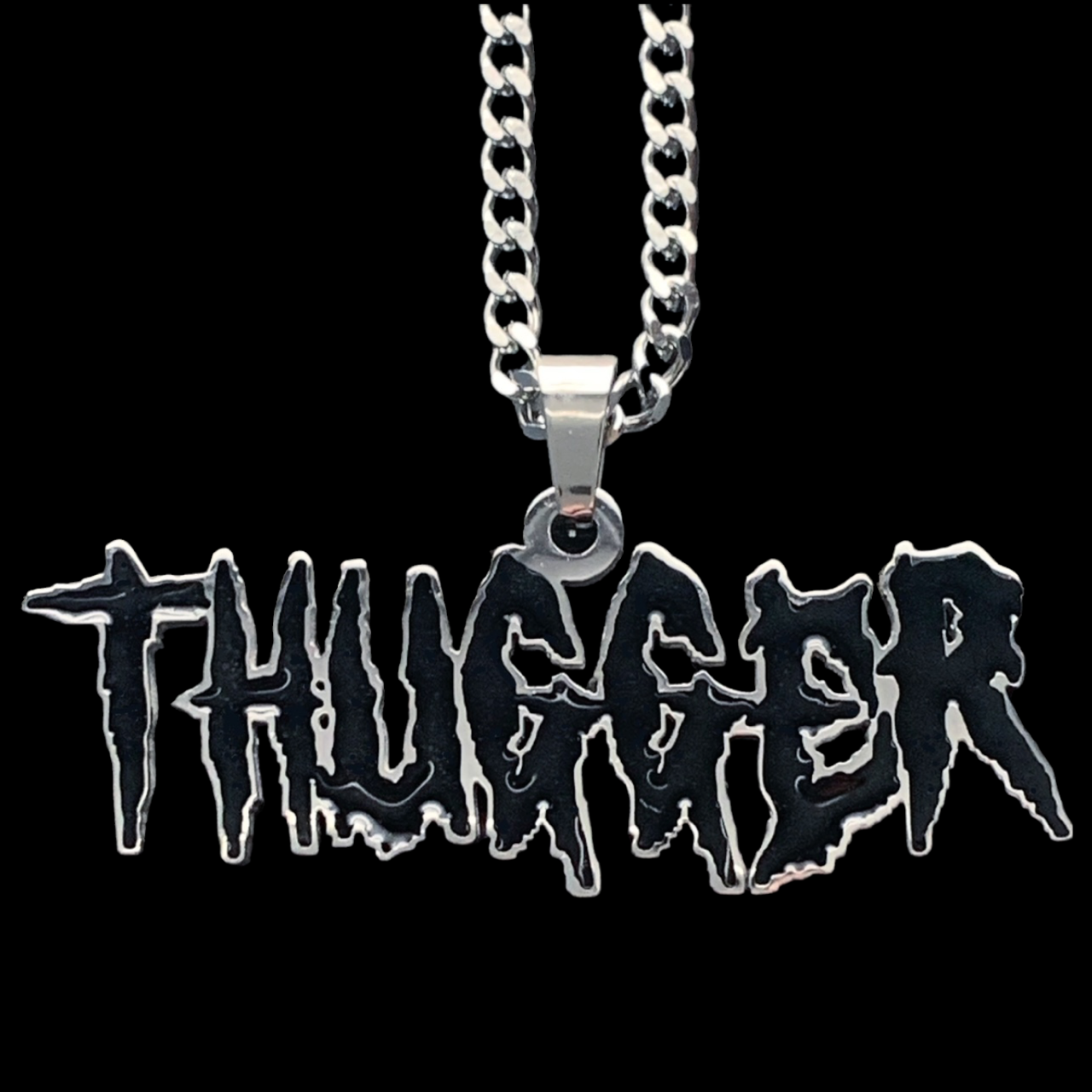 Black 'THUGGER' Necklace