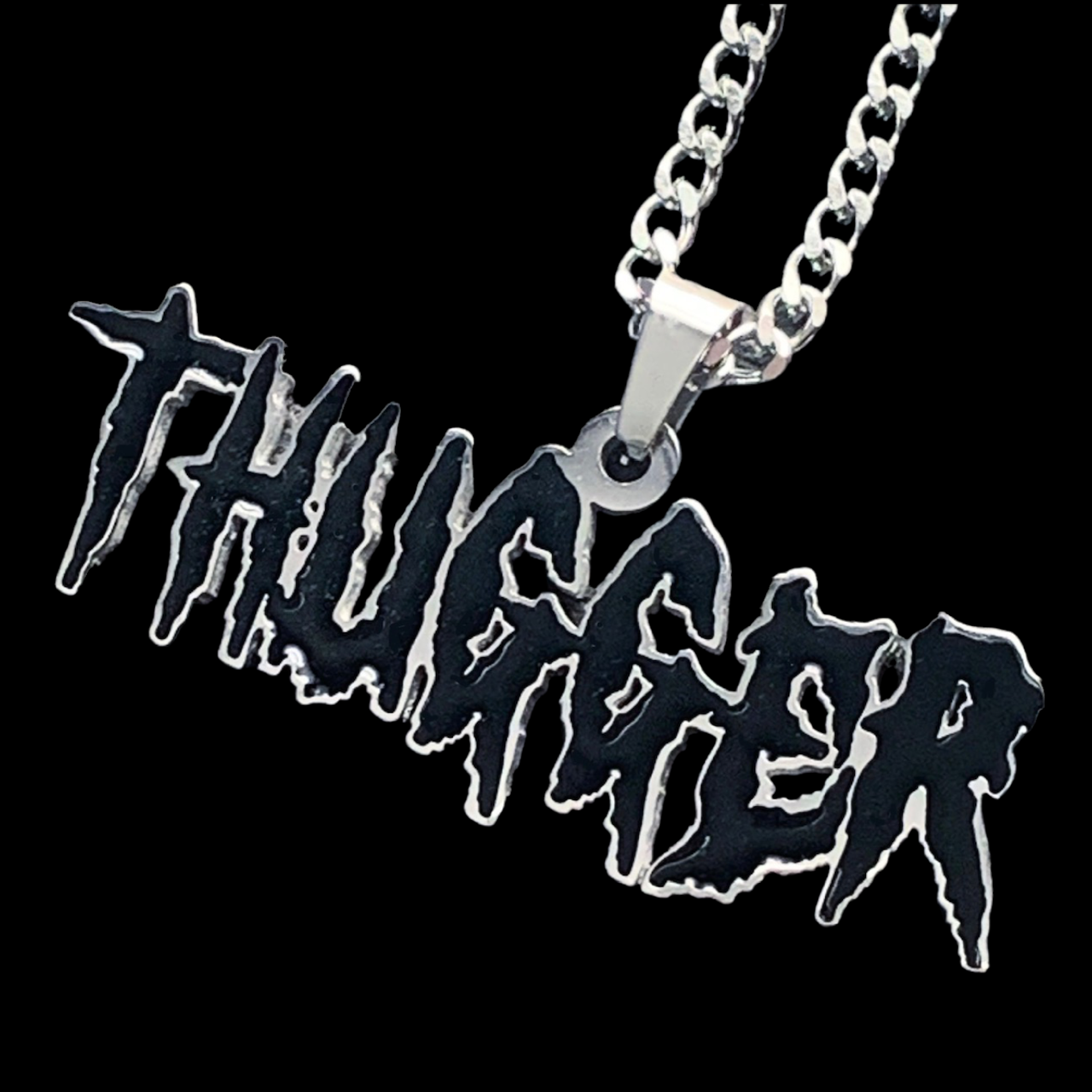 Black 'THUGGER' Necklace