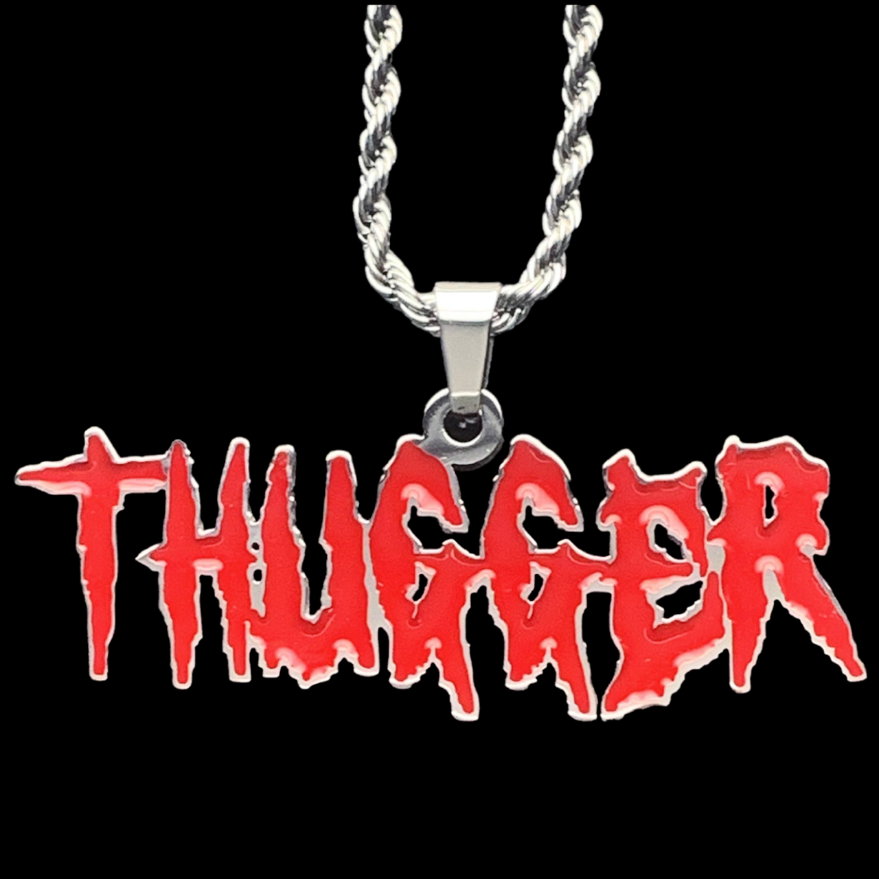 Red 'THUGGER' Necklace