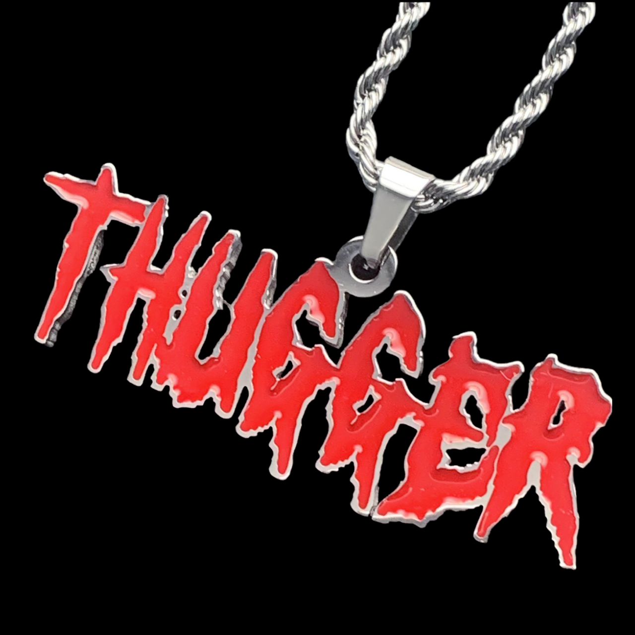 Red 'THUGGER' Necklace