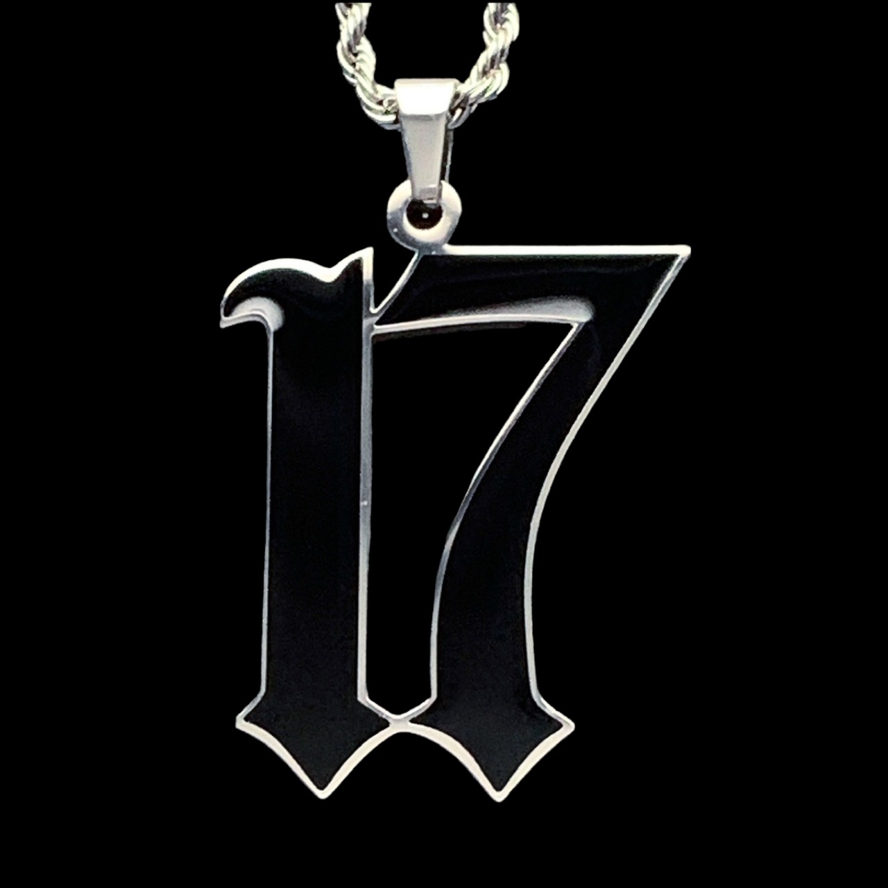 Black '17' Necklace