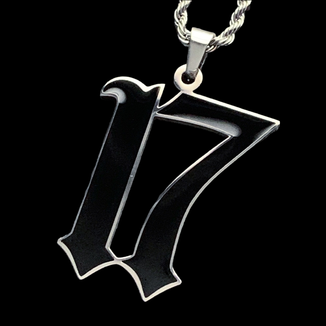 Black '17' Necklace