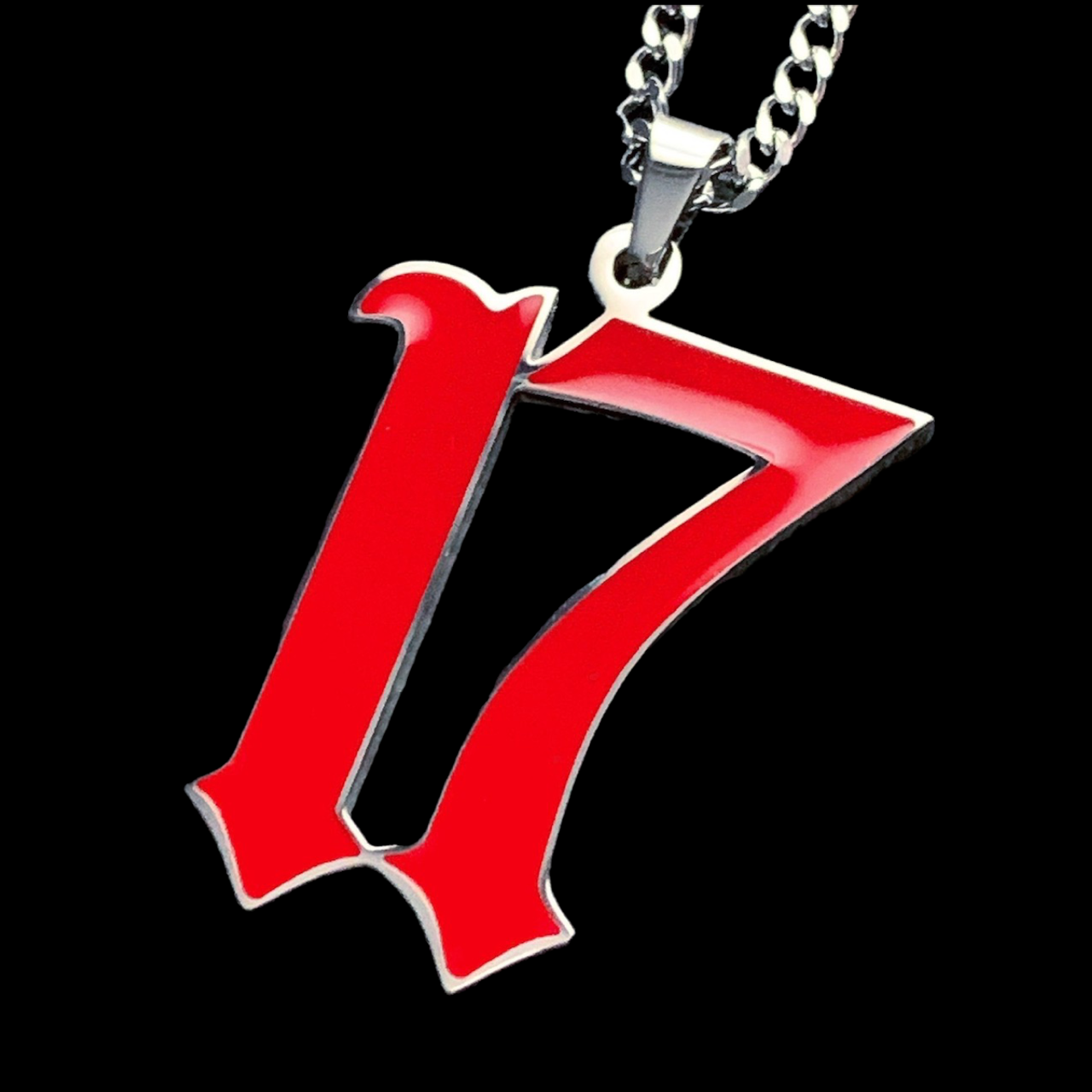 Red '17' Necklace