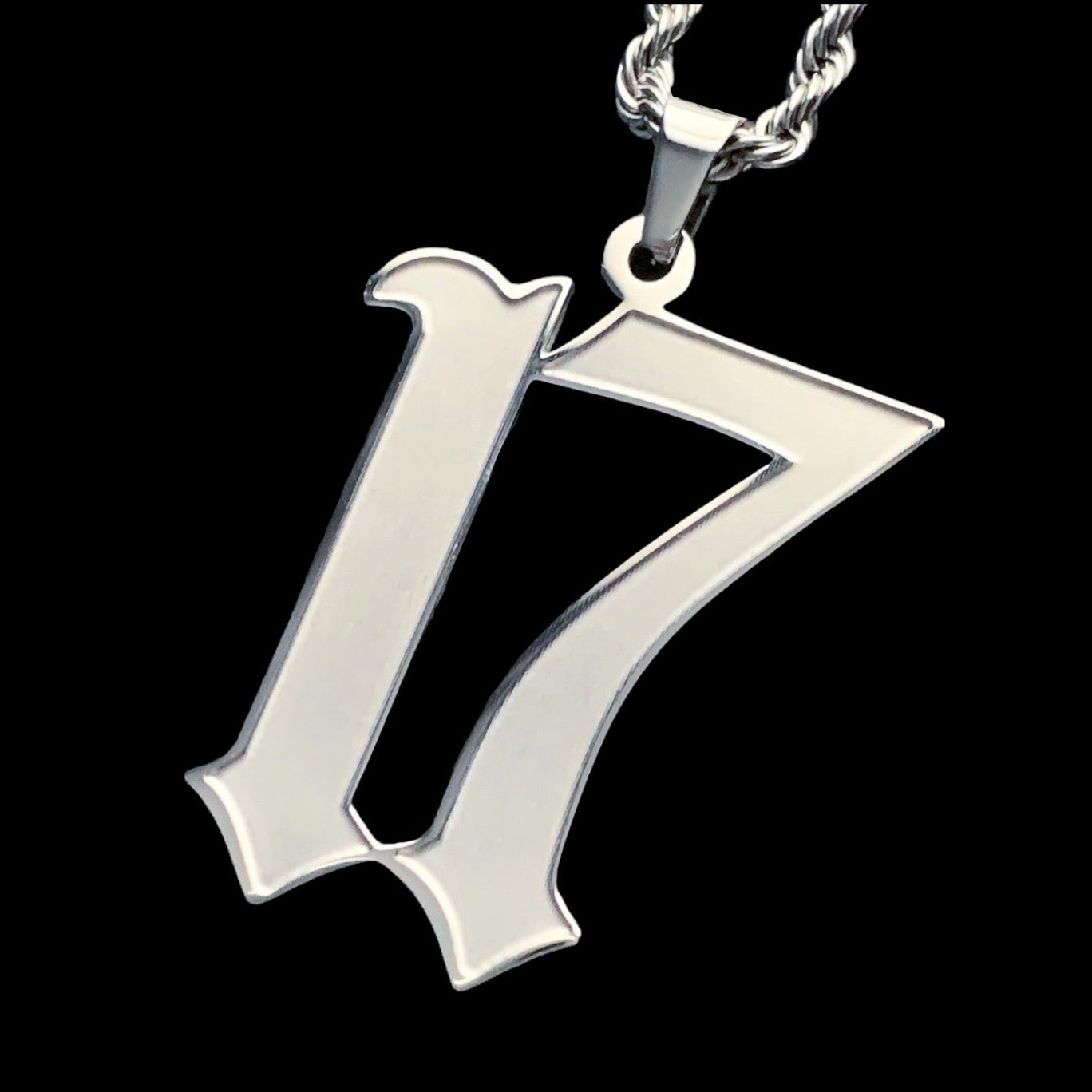 Etched '17' Necklace