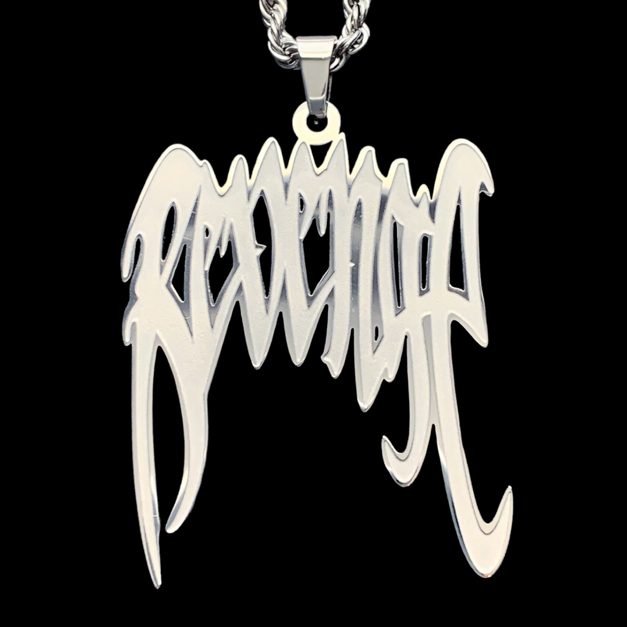 Etched 'Revenge' Necklace