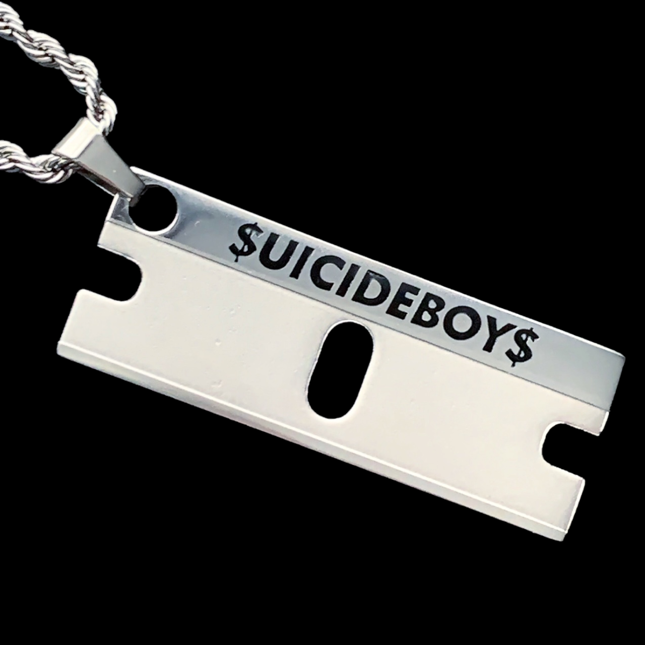 Black 'SUICIDEBOYS Razor' Necklace