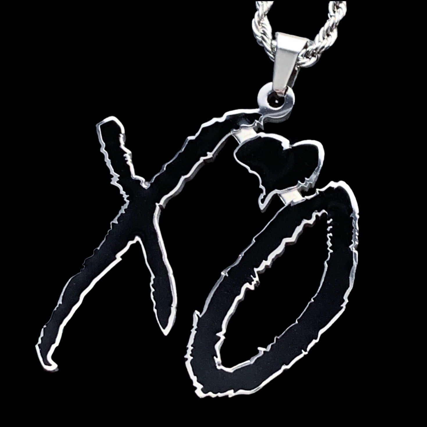 Black 'XO' Necklace