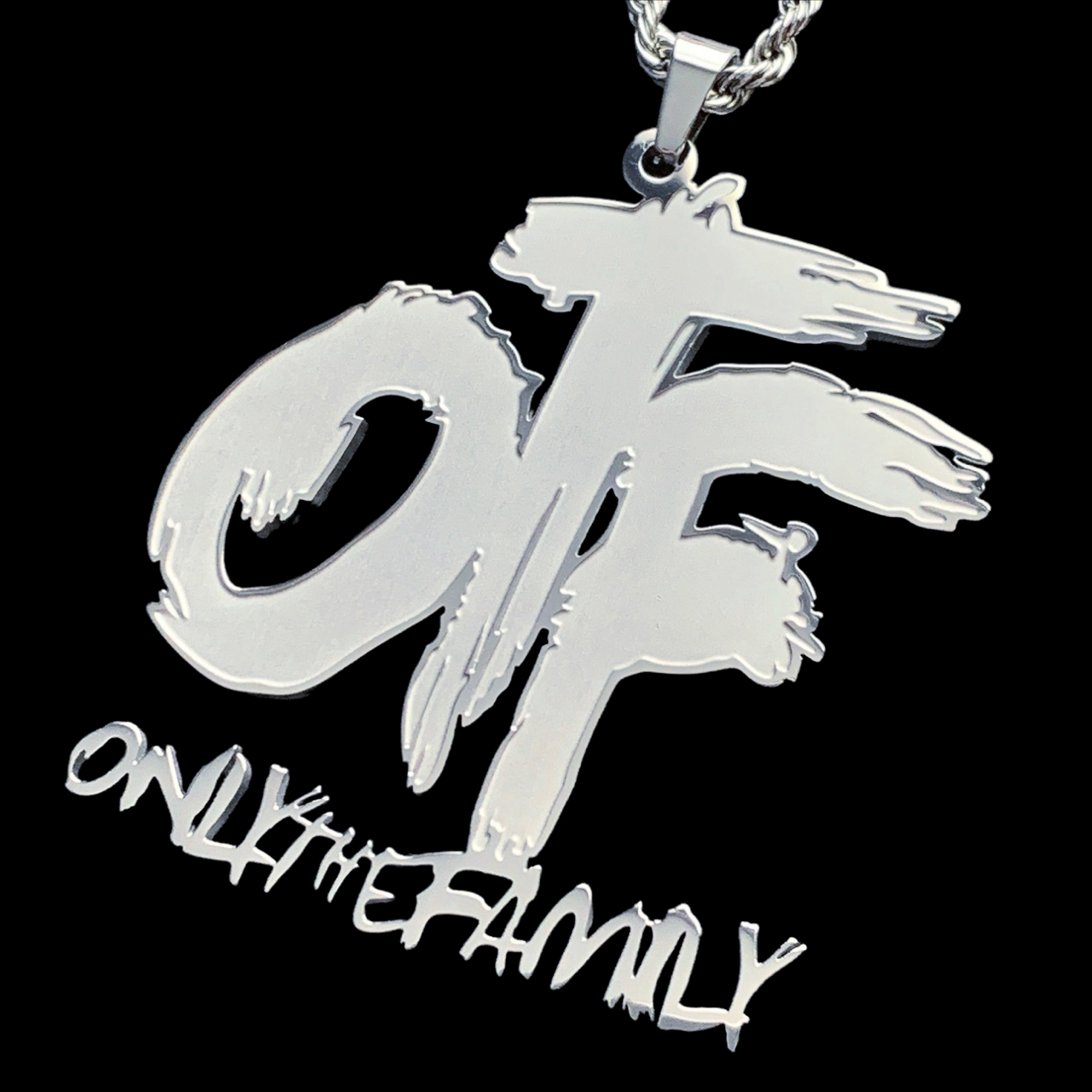 Etched 'OTF' Necklace