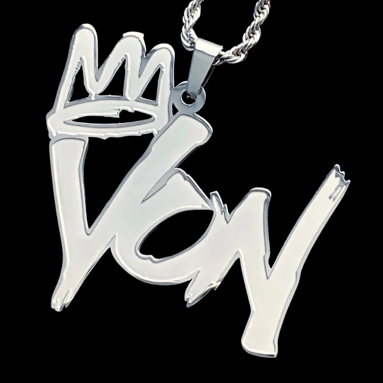 Etched 'King Von' Necklace