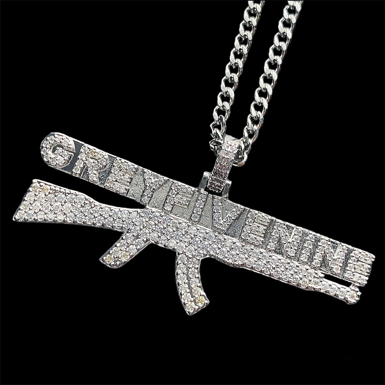 Iced Out 'AK' Necklace