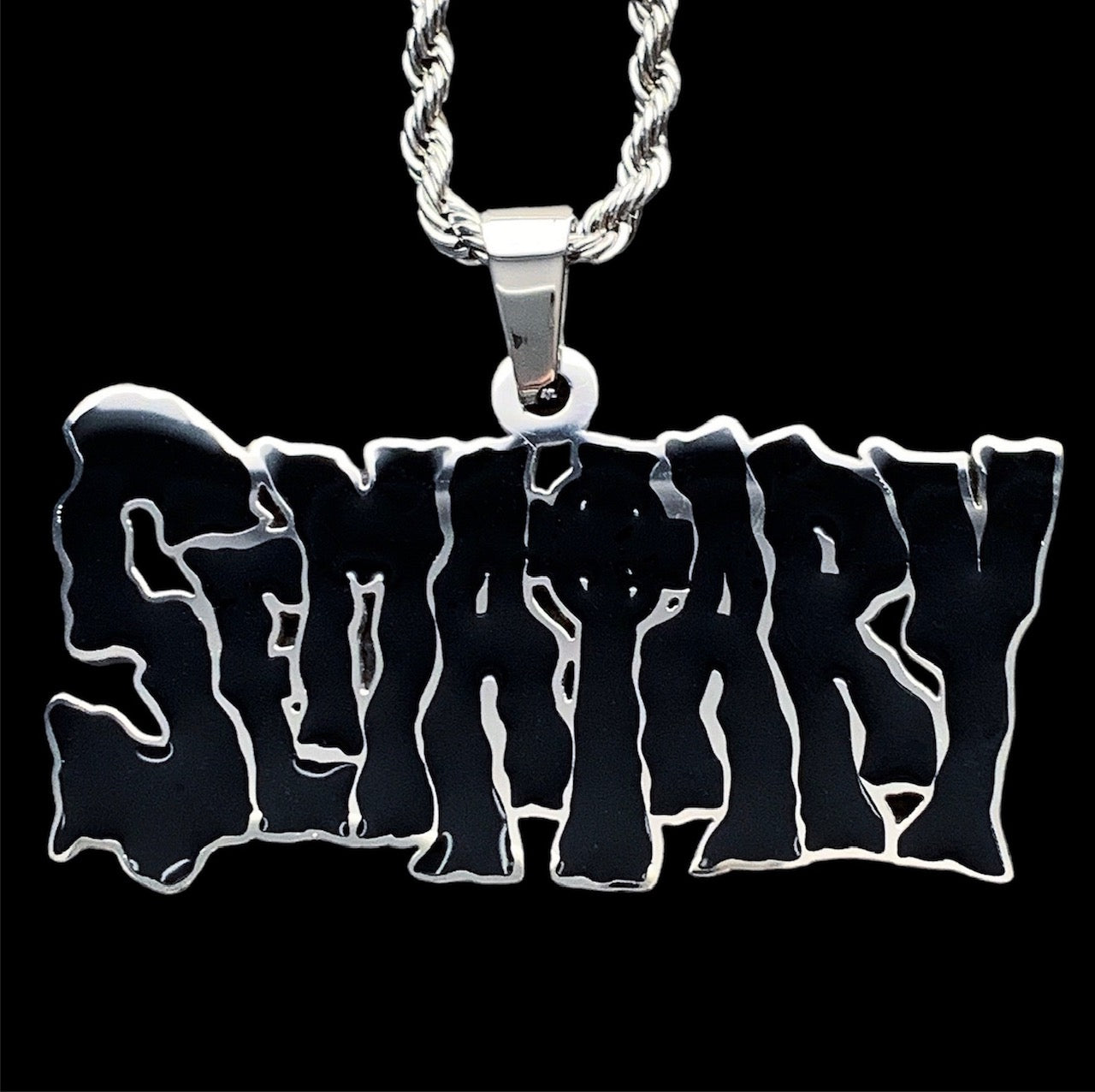 Black 'SEMATARY' Necklace