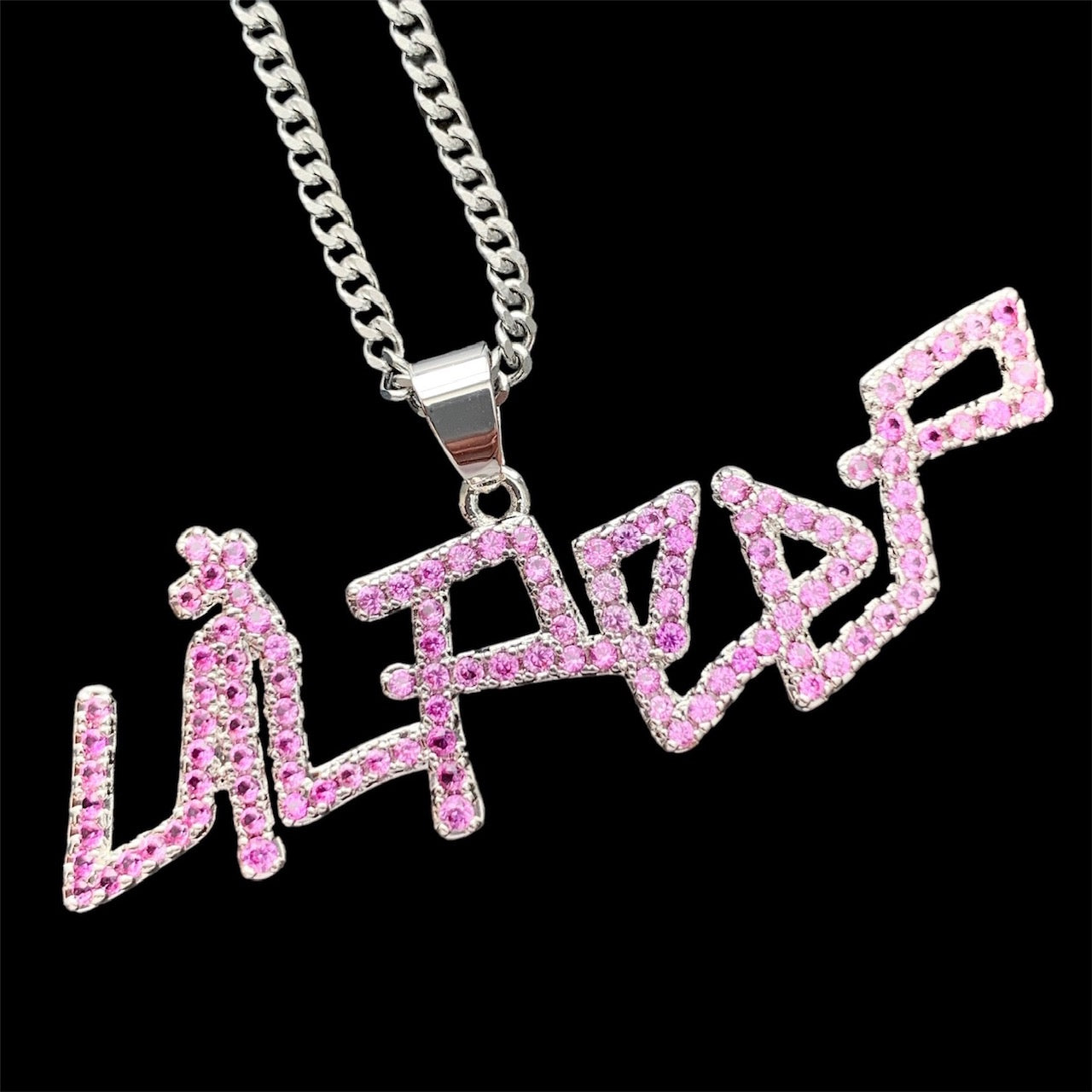 Iced Pink 'Lil Peep' Necklace